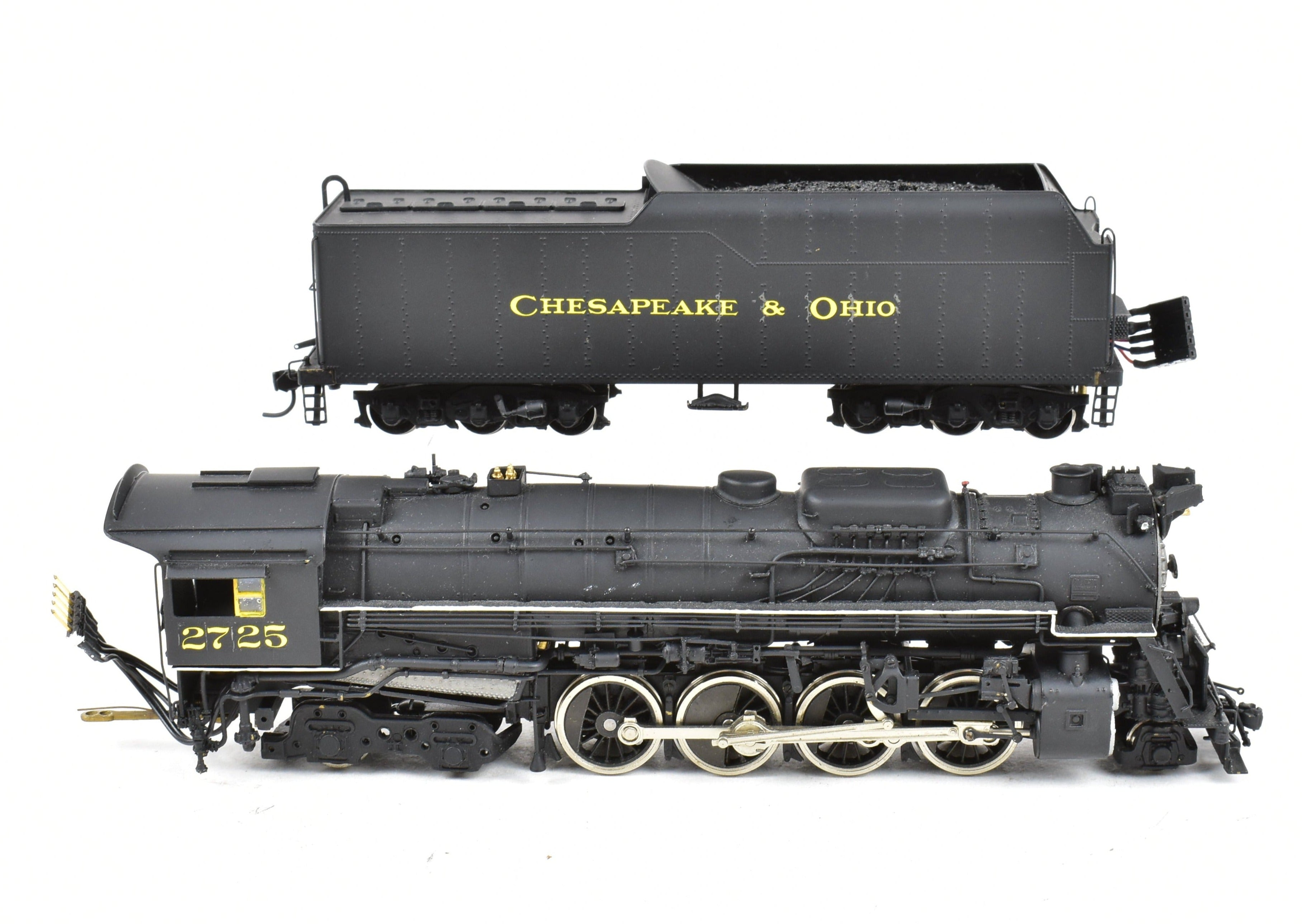 HO Scale Brass PFM Chesapeake & Ohio 2-8-4 Kanawha #2725 Custom Painted DCC Model