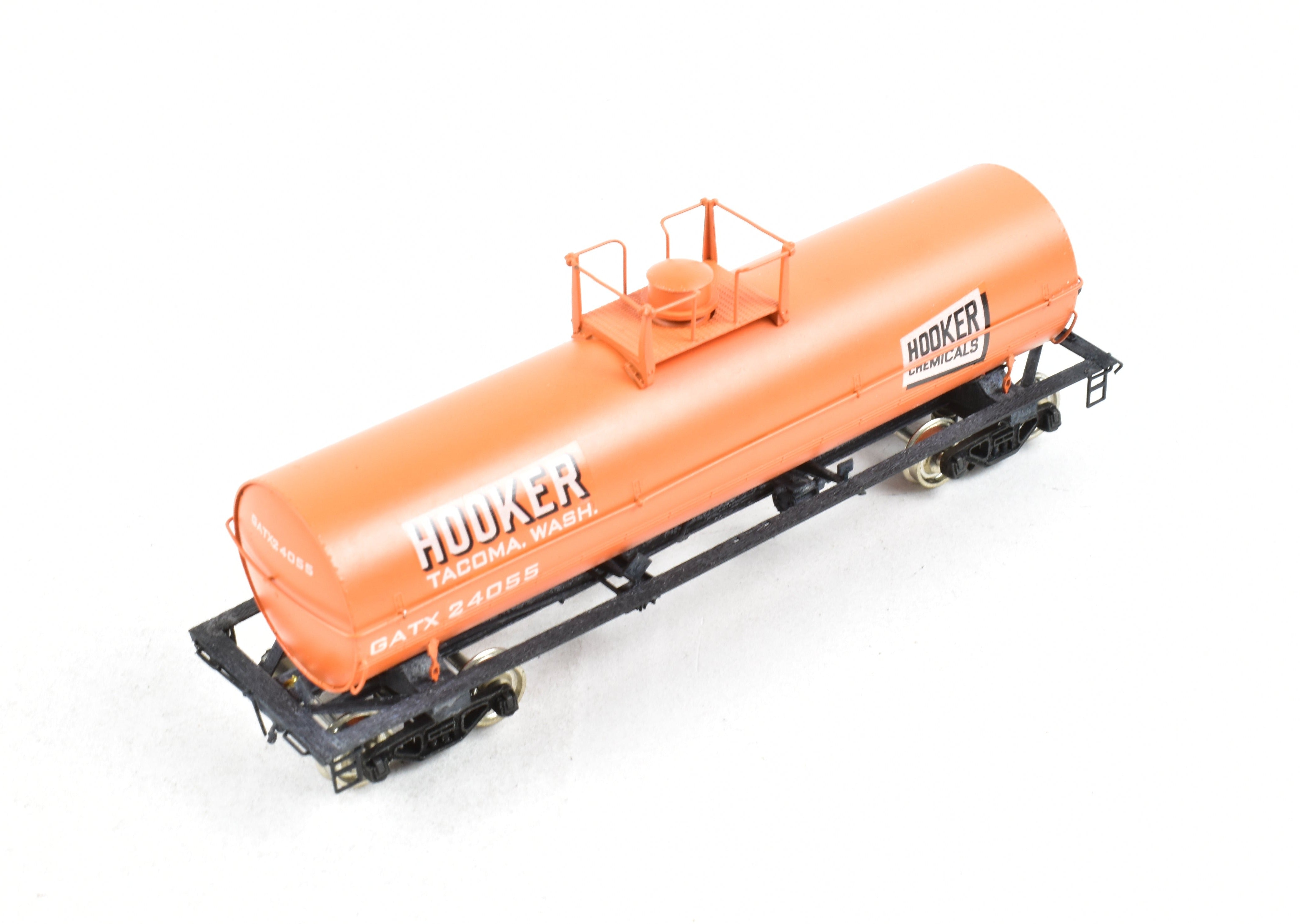 HO Brass PSC Precision 11,141 Gallon Orange Hooker Chemicals Tank Car