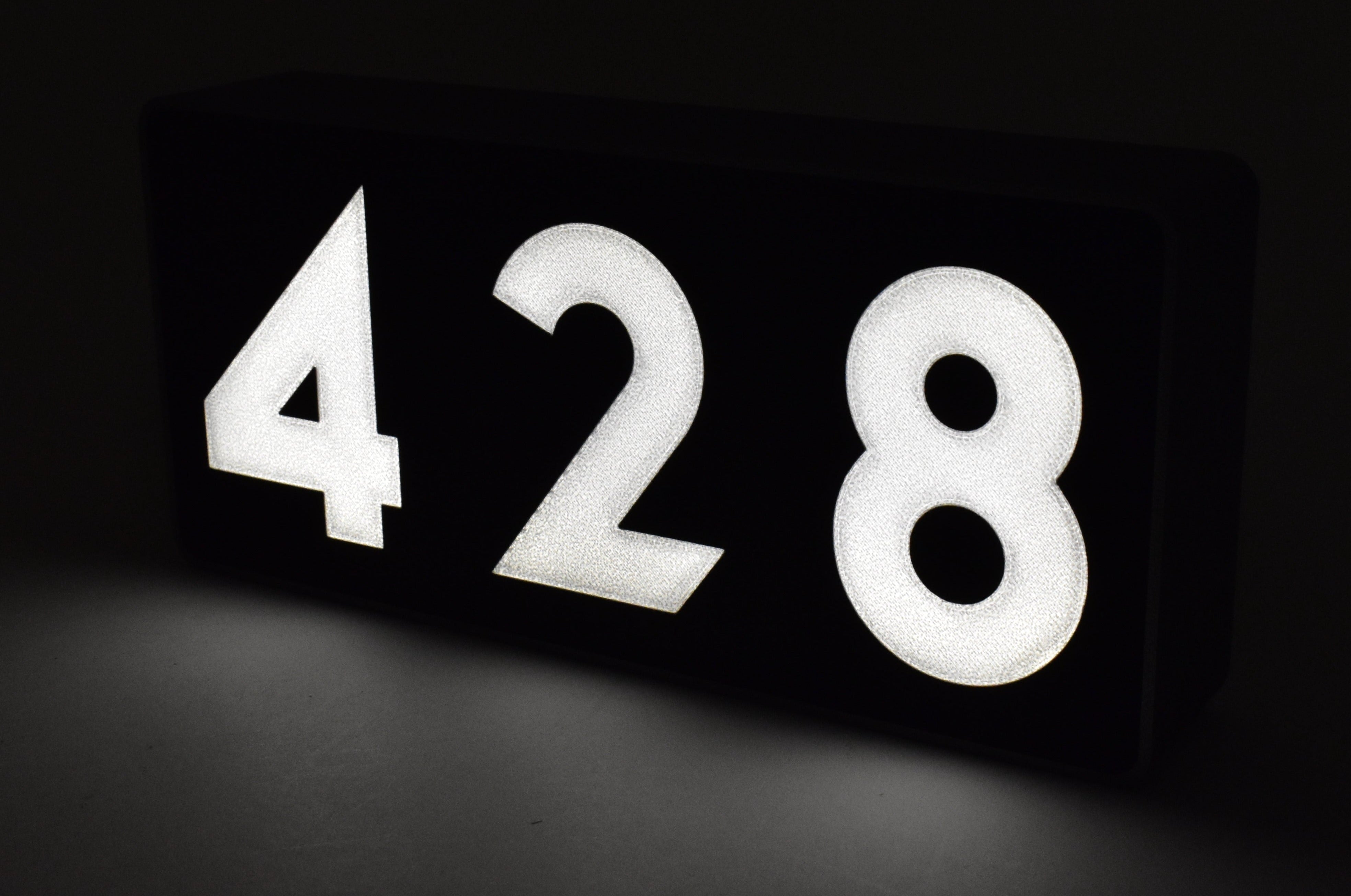 Customized 3D Printed and Illuminated Railway Sign - Union Pacific #428 Number Board for Desk or Workbench