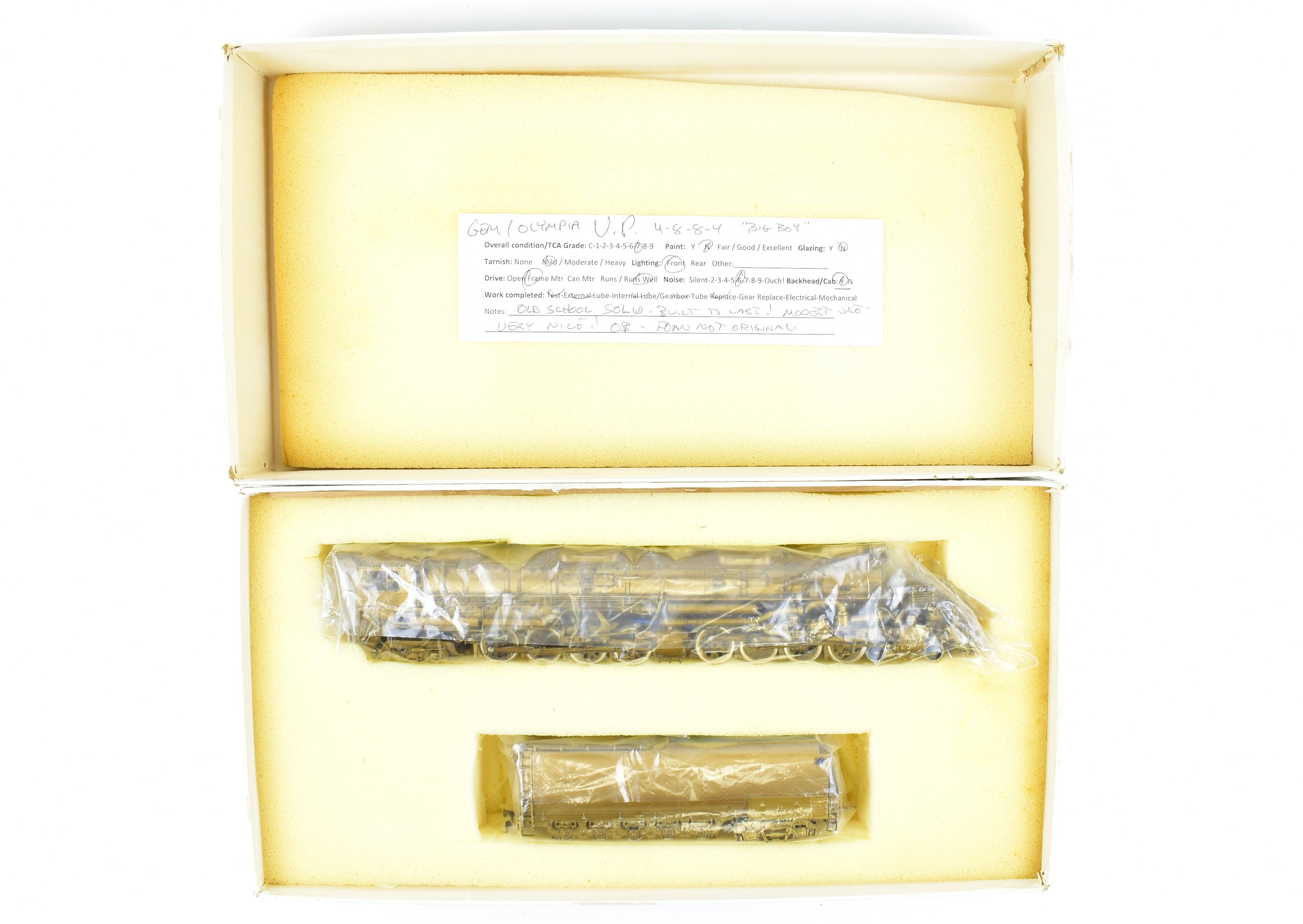 High - Quality HO Scale Brass Gem Models Union Pacific 4 - 8 - 8 - 4 Big Boy Model Train