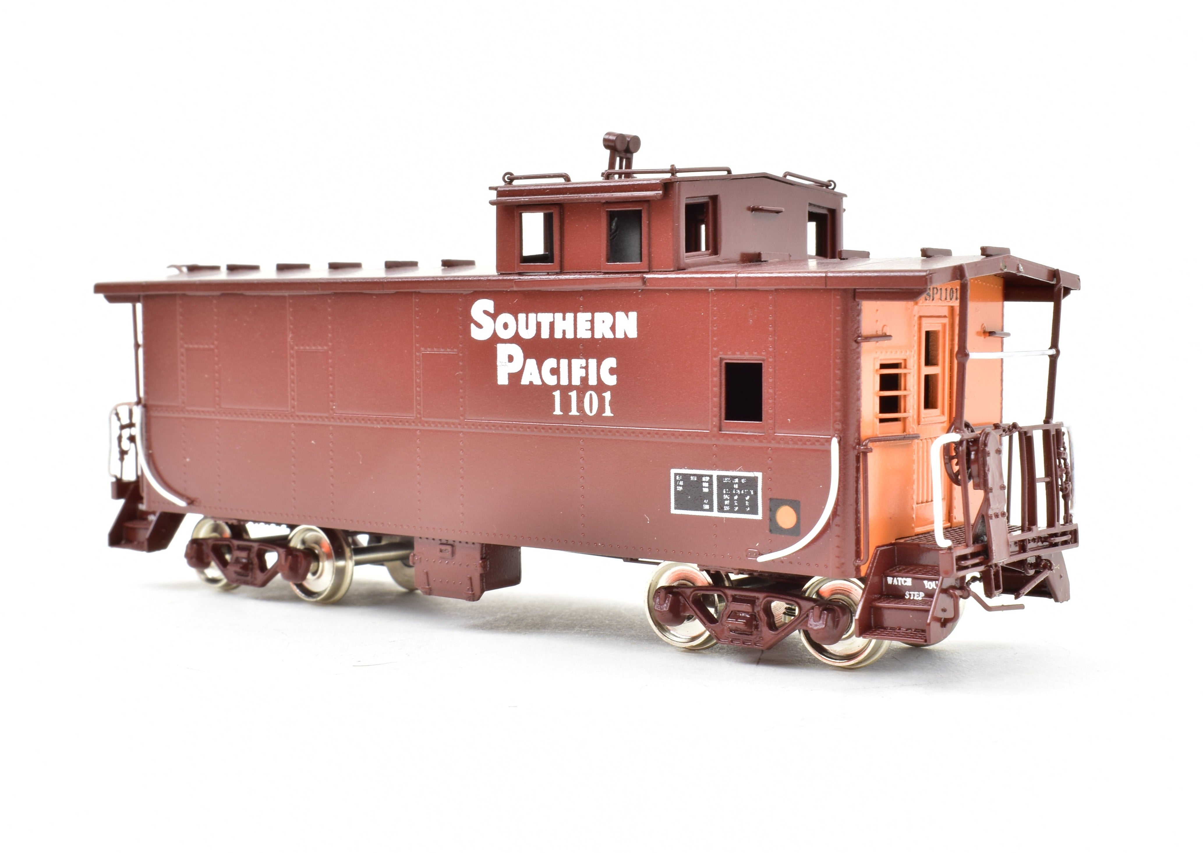 HO Scale Brass Precision Scale Co. Model of Southern Pacific C-40-3R Steel Cupola Caboose with Factory Painting