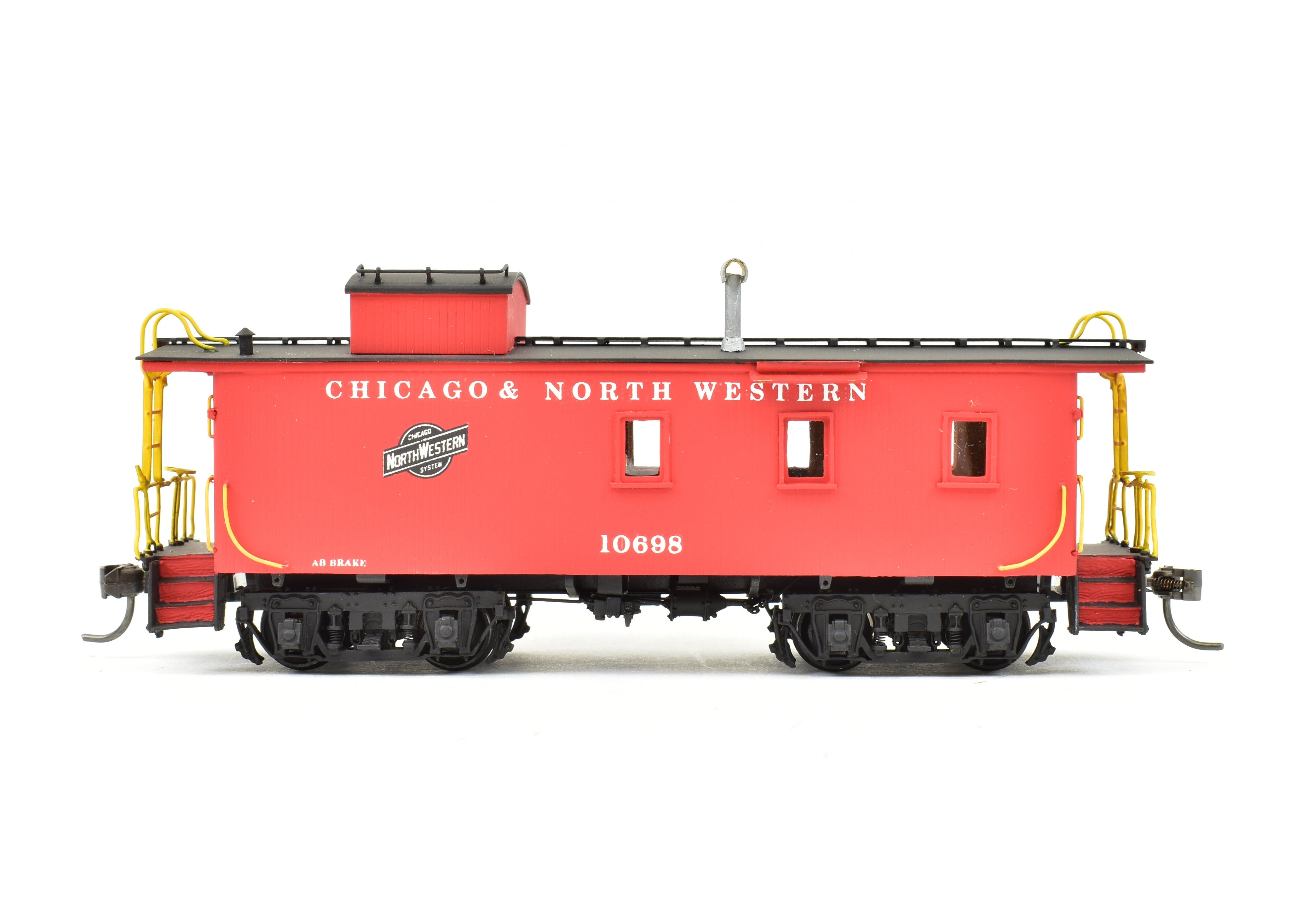 HO Scale Brass OMI - Overland Models, Inc. Chicago & North Western (C&NW) Wood Caboose Professionally Painted Model for Model Train Enthusiasts