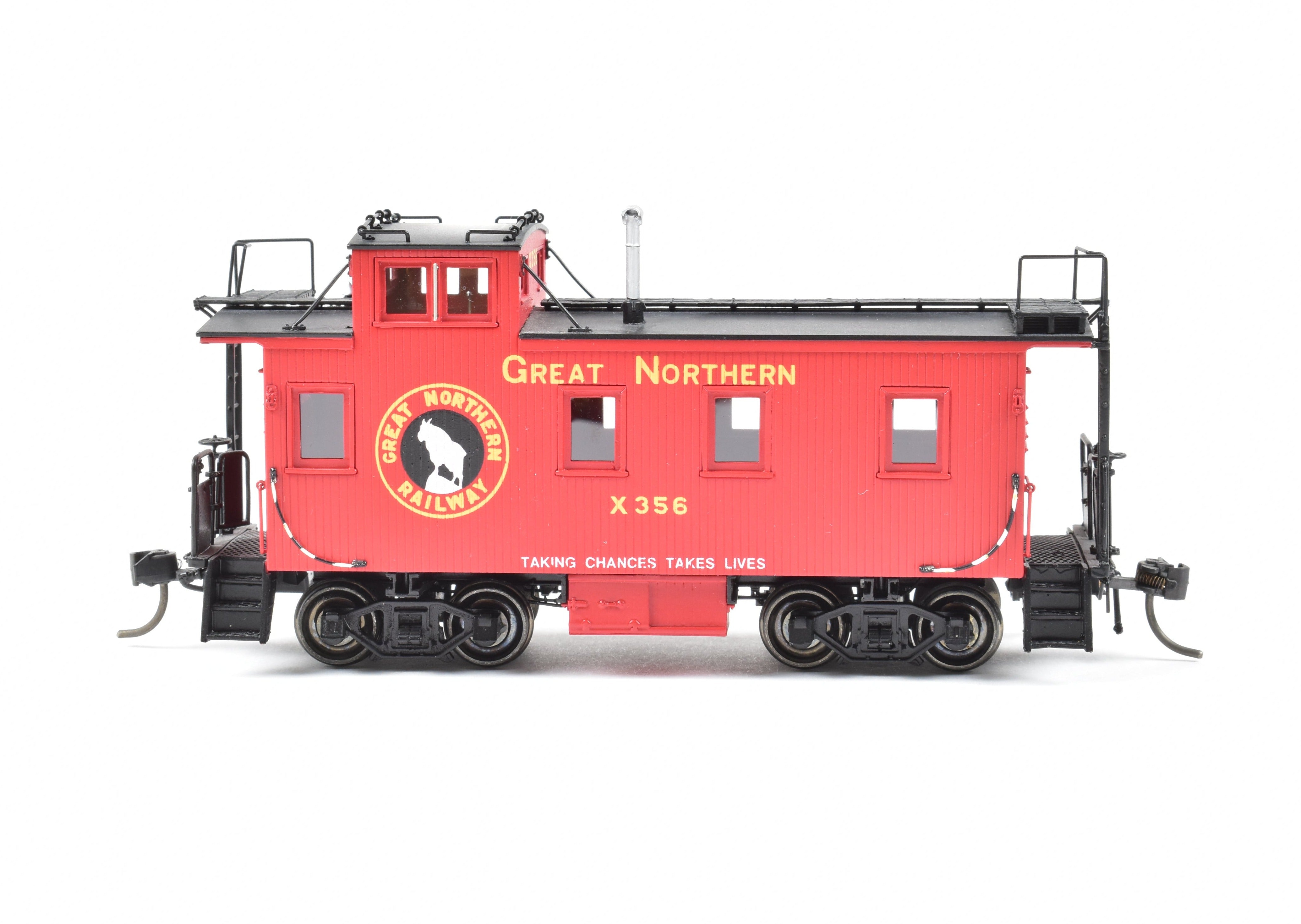 HO Scale Brass Challenger Imports Great Northern 25' Wood Caboose, Later Version X356