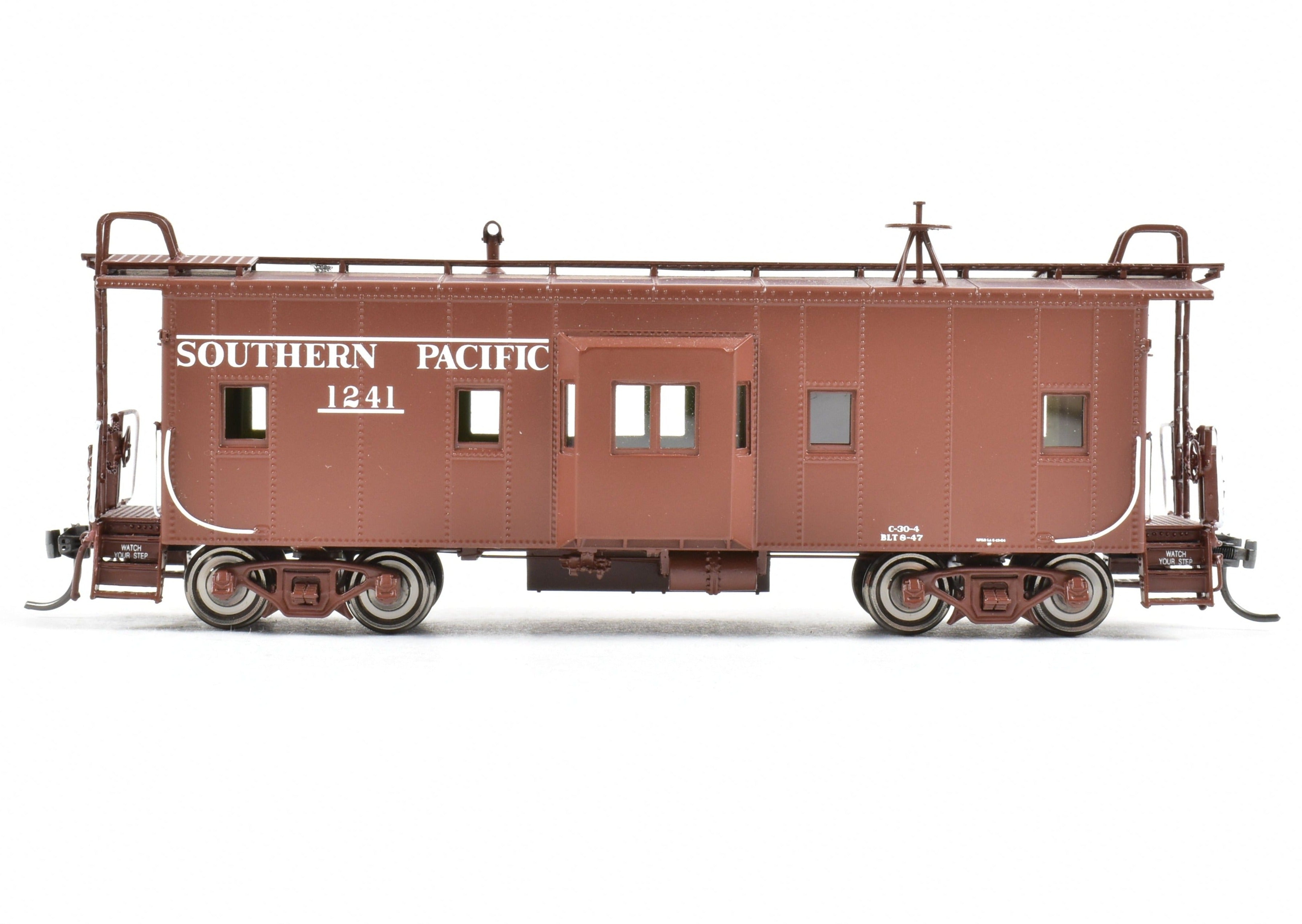 HO Scale Brass Caboose - Challenger Imports SP - Southern Pacific Class C - 30 - 4 BW, Featuring FP No. 1241
