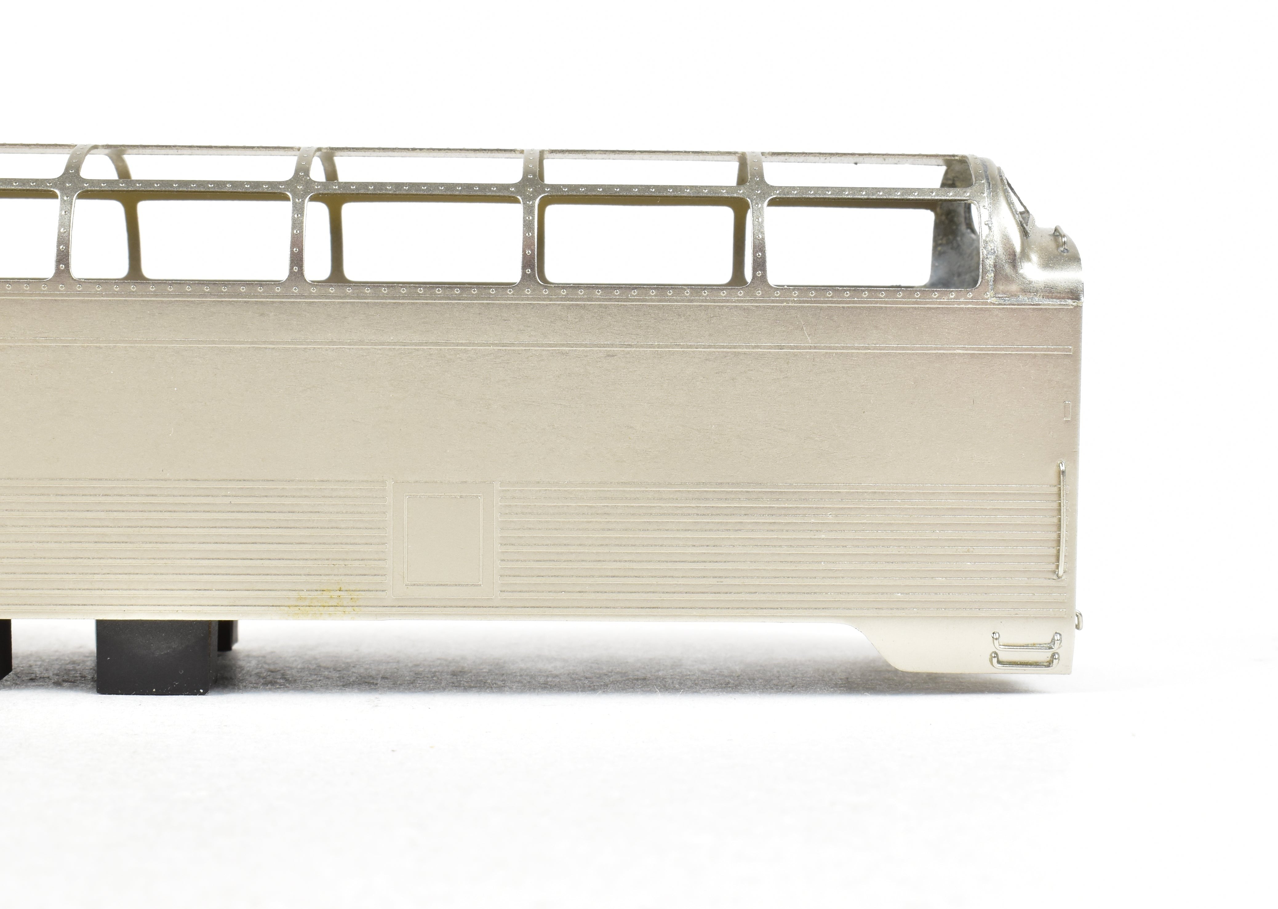 HO Scale Brass Model of Southern Pacific 3/4 Length Dome Corrugated Train Car by S. Soho & Co. without Trucks