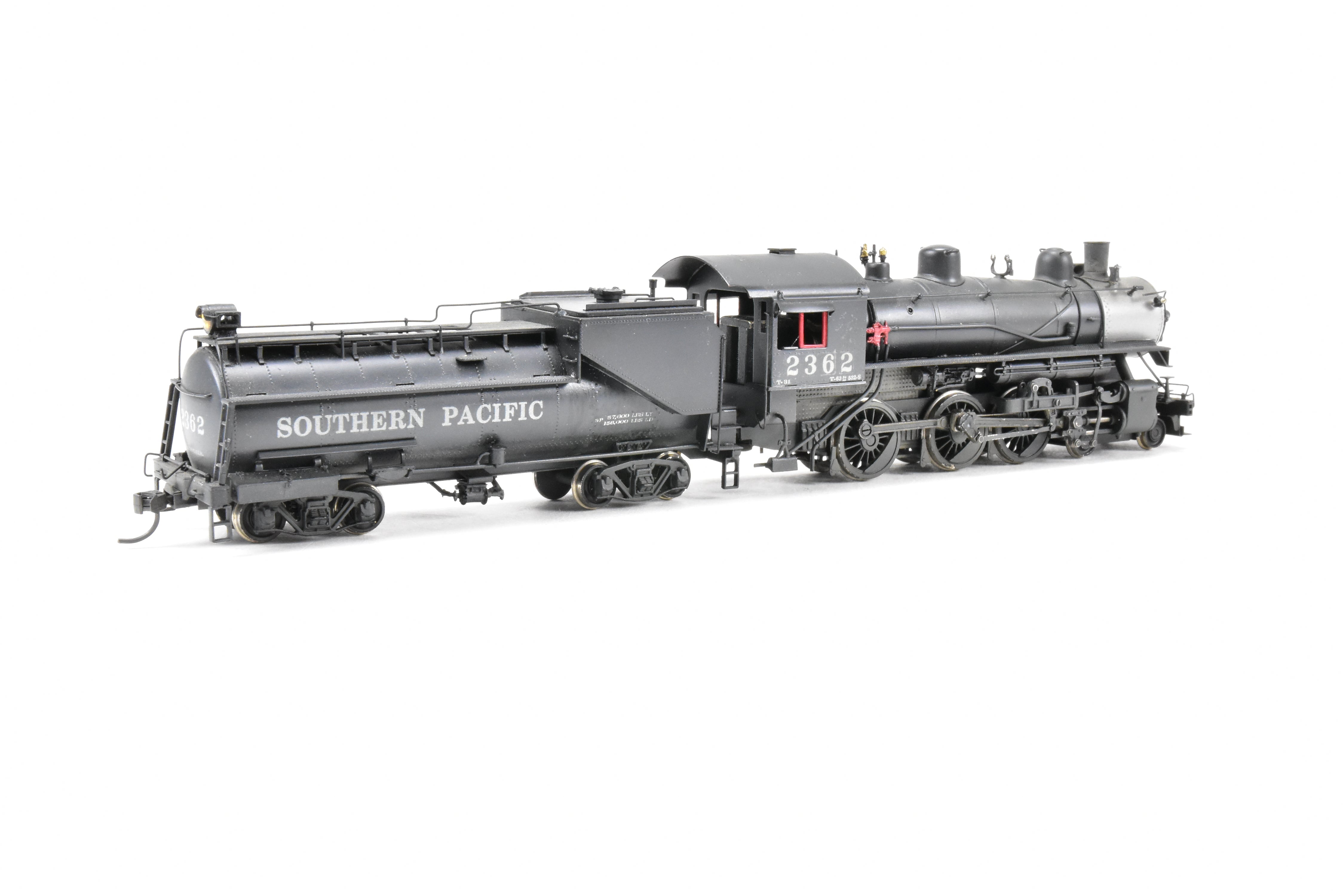 HO Scale Brass Steam Locomotive - Westside Model Co. Southern Pacific Class T - 31 4 - 6 - 0 CP #2362 with Weathered Finish