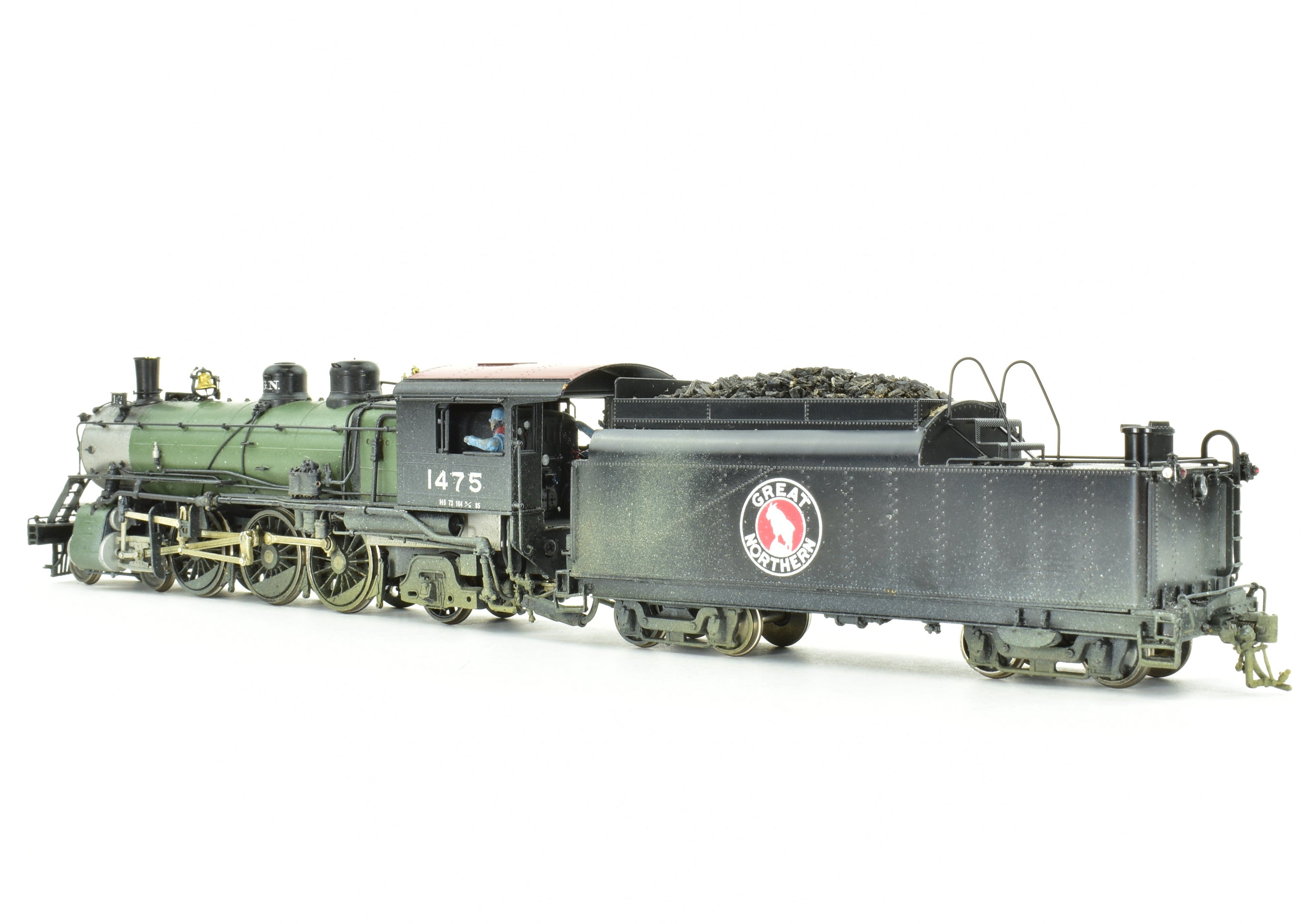 HO Scale Brass Oriental Limited Great Northern 4-6-2 Class H-6 Factory-Painted Model in Glacier Park Scheme, As-Is Condition