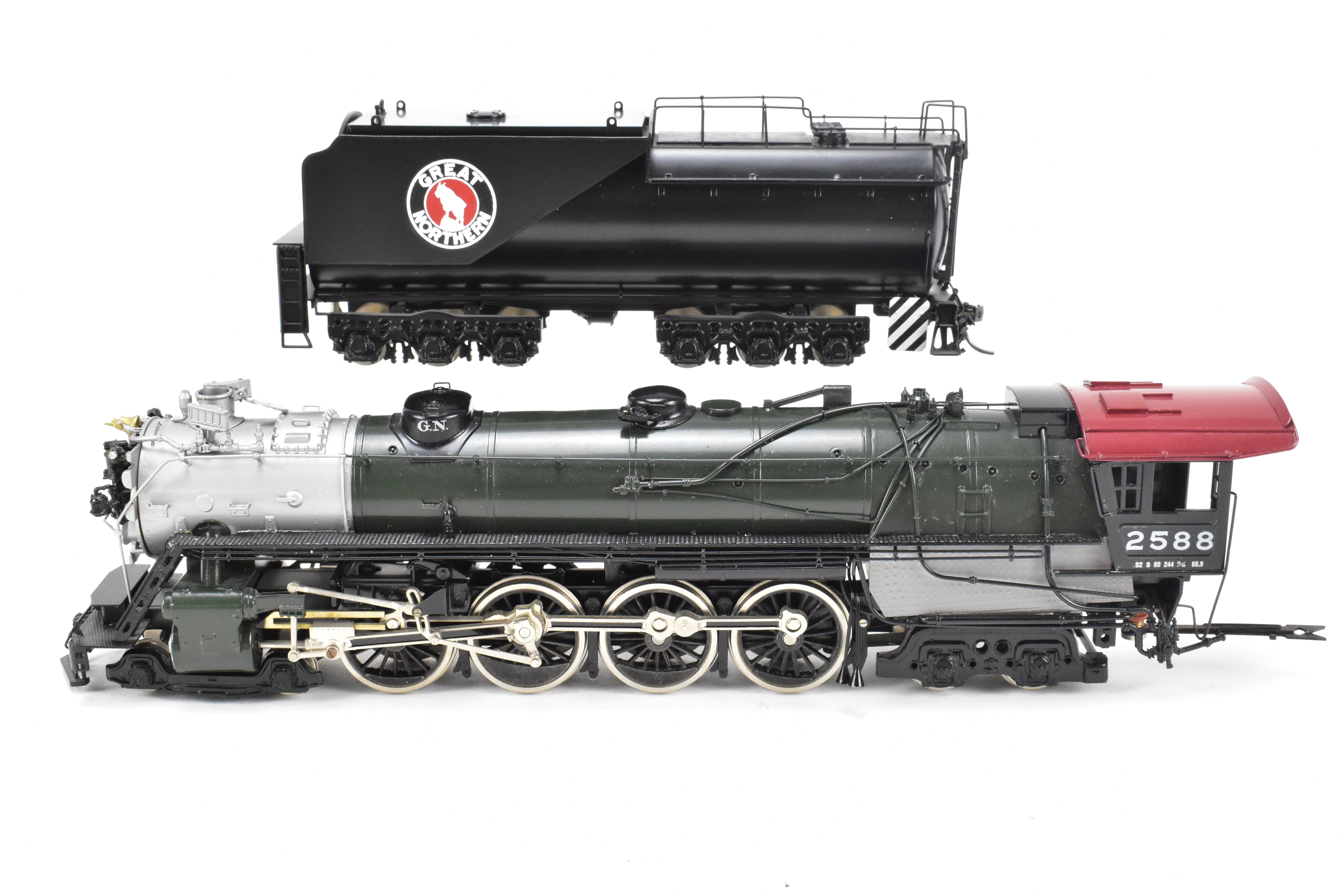 HO Scale Brass Tenshodo GN - Great Northern 4-8-4 Class S-2 Factory Painted Crown Model from the 1976 Production Run #2588