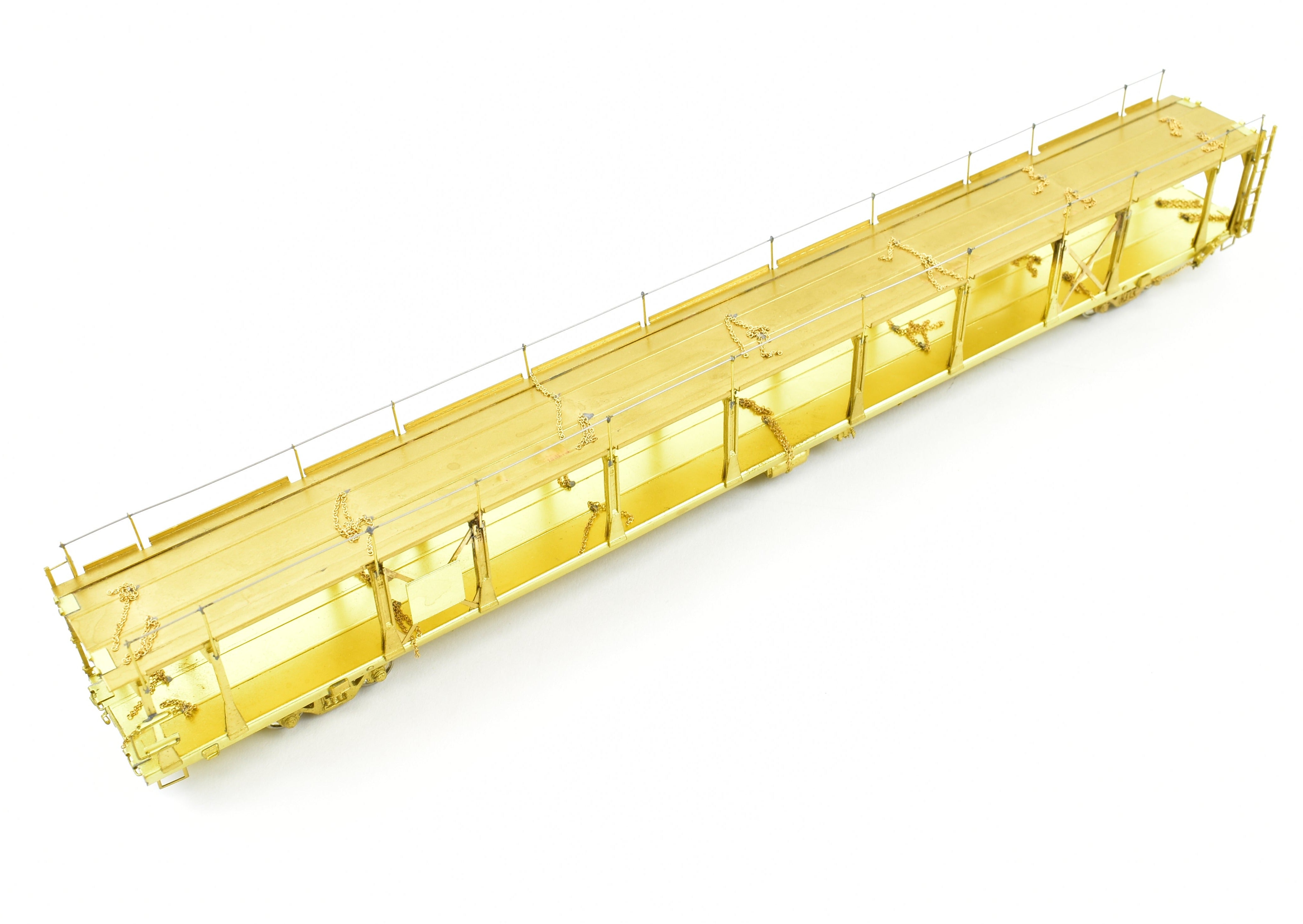 HO Scale Brass Bi - Level Open Auto Rack Model by Overland Models, Inc. for Various Railroad Roads