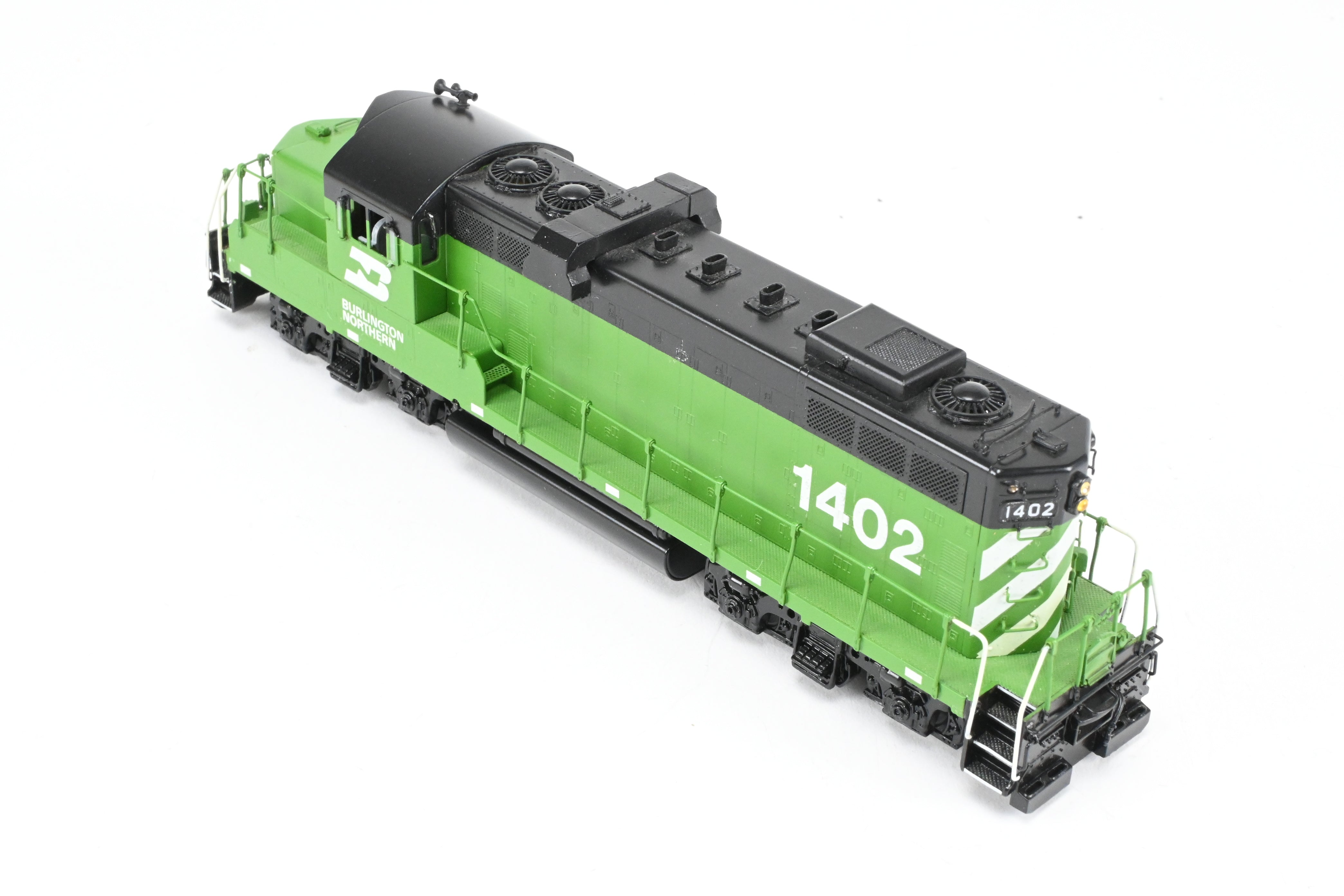 HO Scale Brass Model Train - Oriental Limited BN - Burlington Northern EMD GP - 7 Chop Nose Locomotive with Custom Painting and Numbering CP #1402