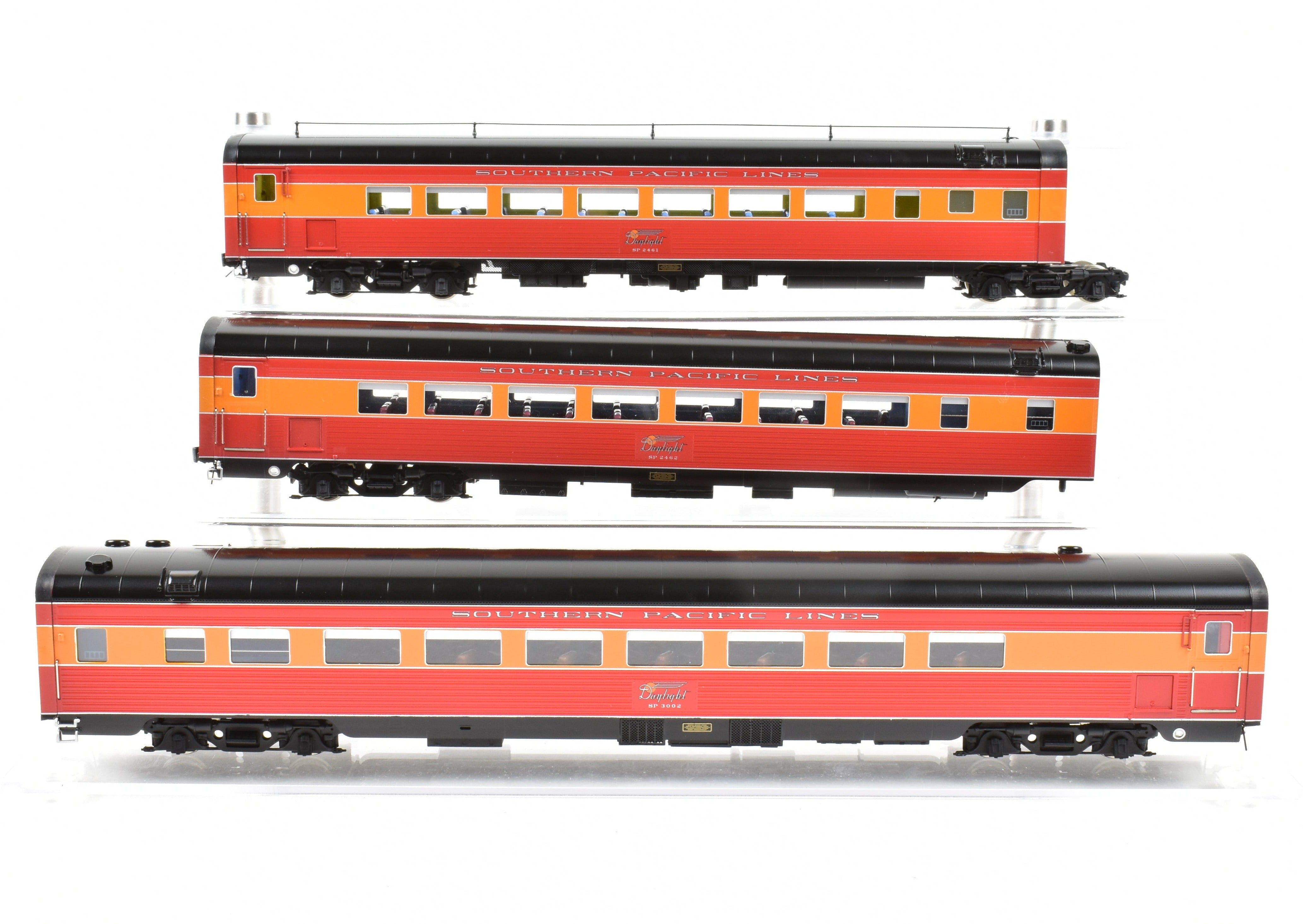 High - Quality HO Scale Brass Model Train CON CIL - Challenger Imports SP - Southern Pacific 1941 Morning Daylight 16 - Car Complete Full Train Set Along with 10 - Car Set and Two 3 - Car Add - On Sets FP