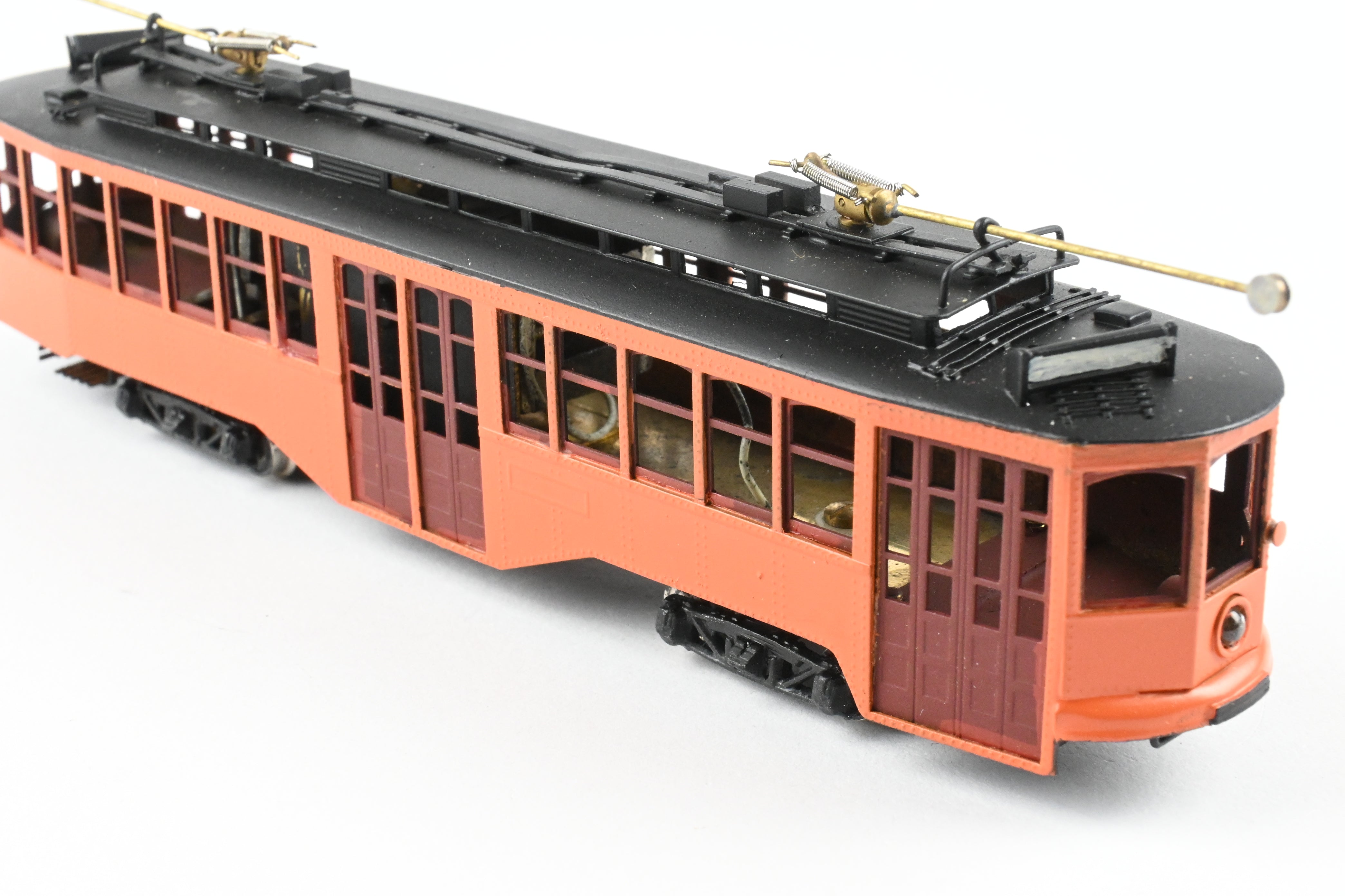 HO Scale Brass Fairfield Pittsburgh Railway Co. Unlettered Double End Trolley