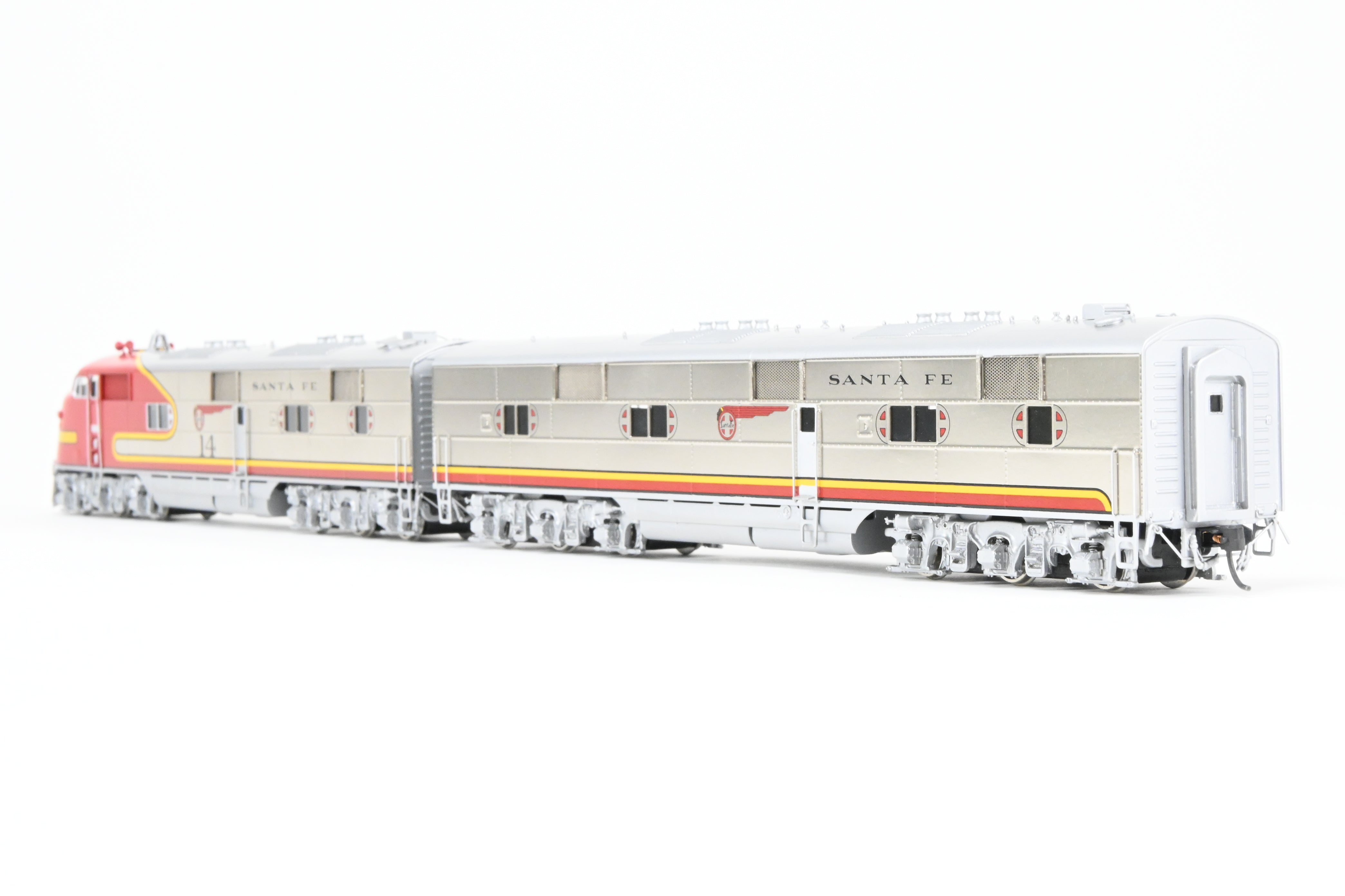 HO Scale Brass Conventional Cylinder - Challenger Imports ATSF - Santa Fe EMD E6 A/B Set with Plating and Painting, No. 14