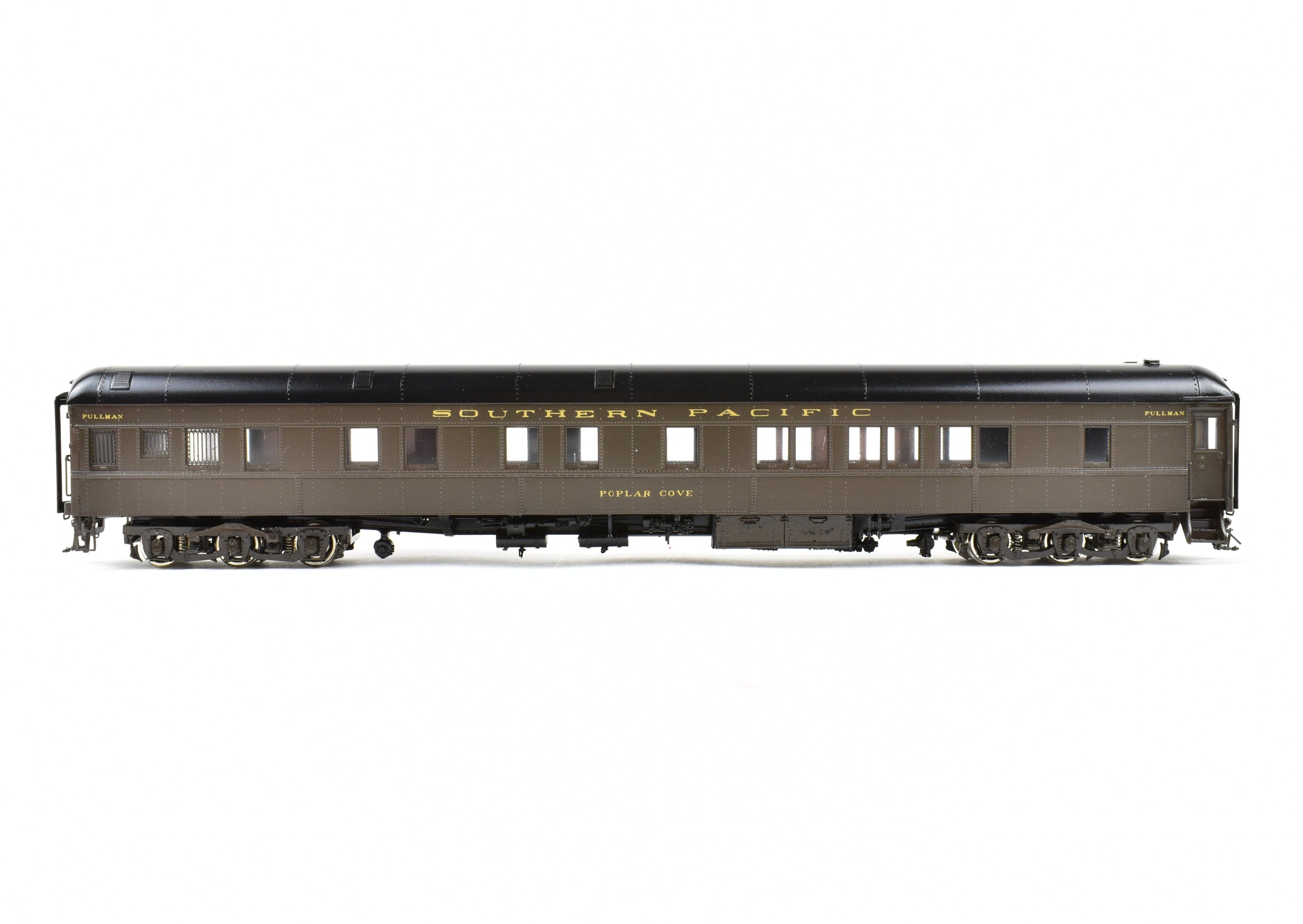 HO Scale Brass Model Train - Precision Scale Co. Pullman/Southern Pacific 80-Foot Sleeper 6-6 Plan 4060 FP Named Poplar Cove