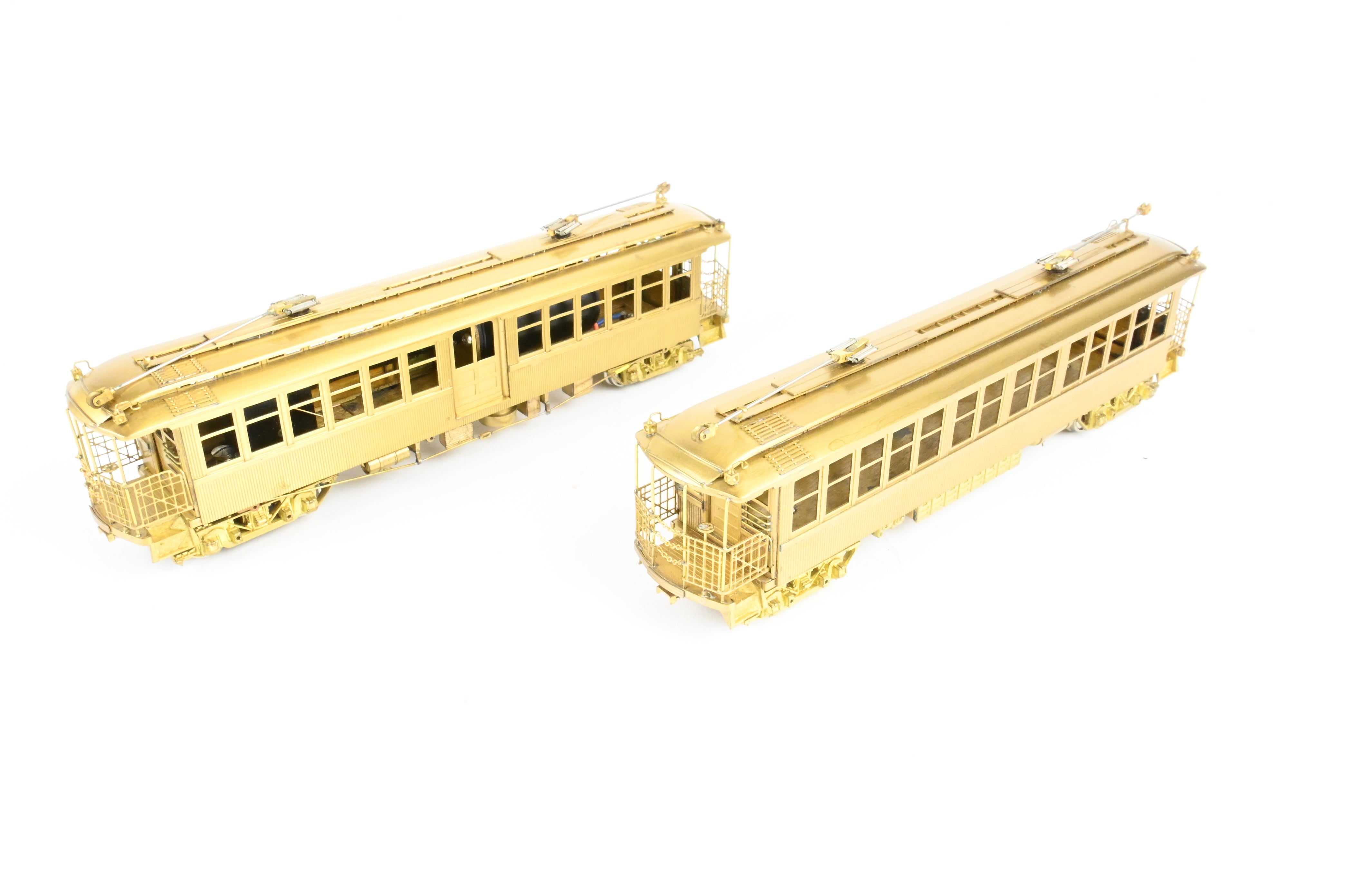 High - Quality HO Scale Brass Model Train Set by WP Car Corp. - Brooklyn Rapid Transit/Brooklyn Union Elevated 1200 Equipped with Trolley Poles