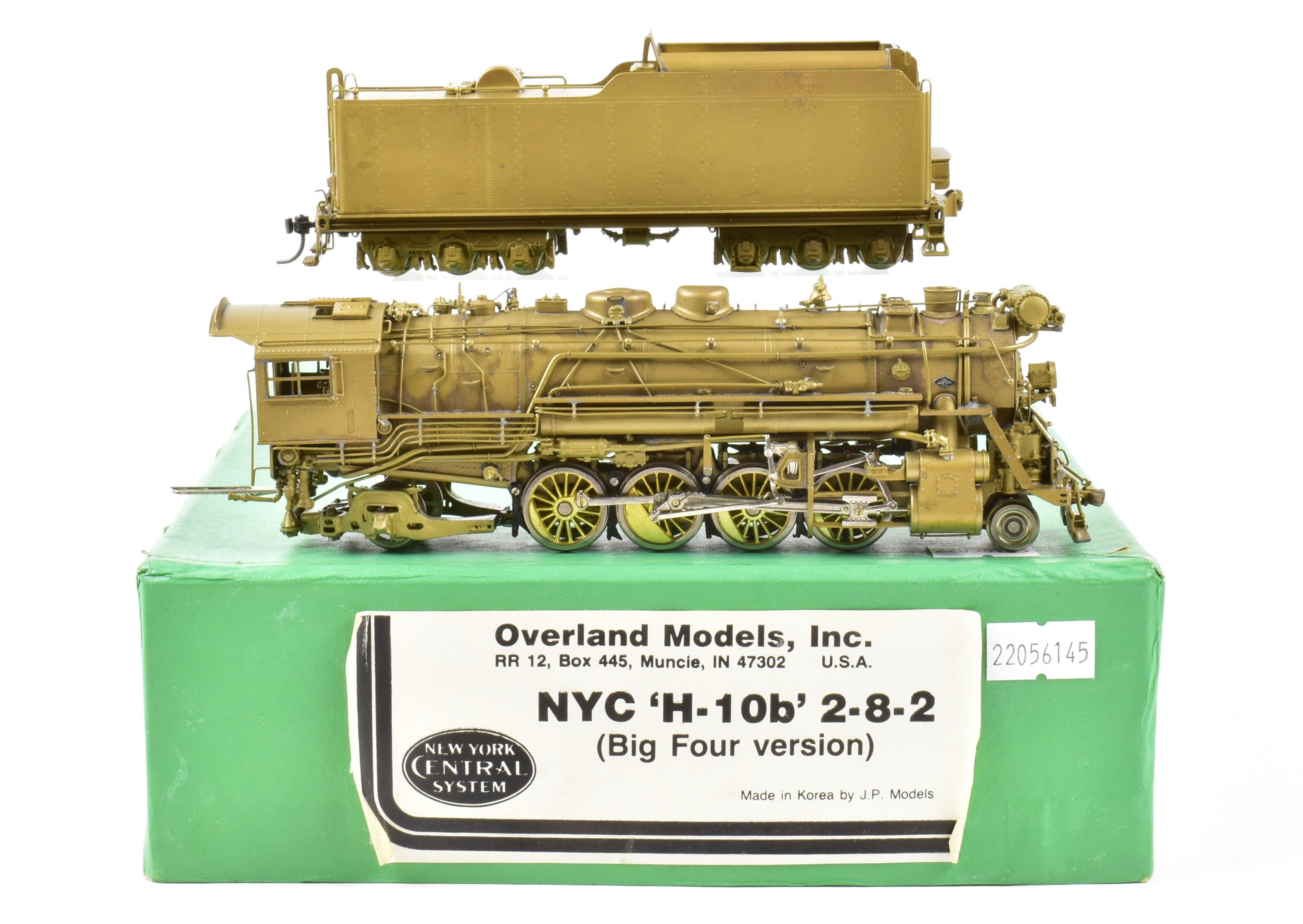 HO Brass OMI - Overland Models NYC New York Central H - 10b 2 - 8 - 2 Big Four Version, 1981 Run