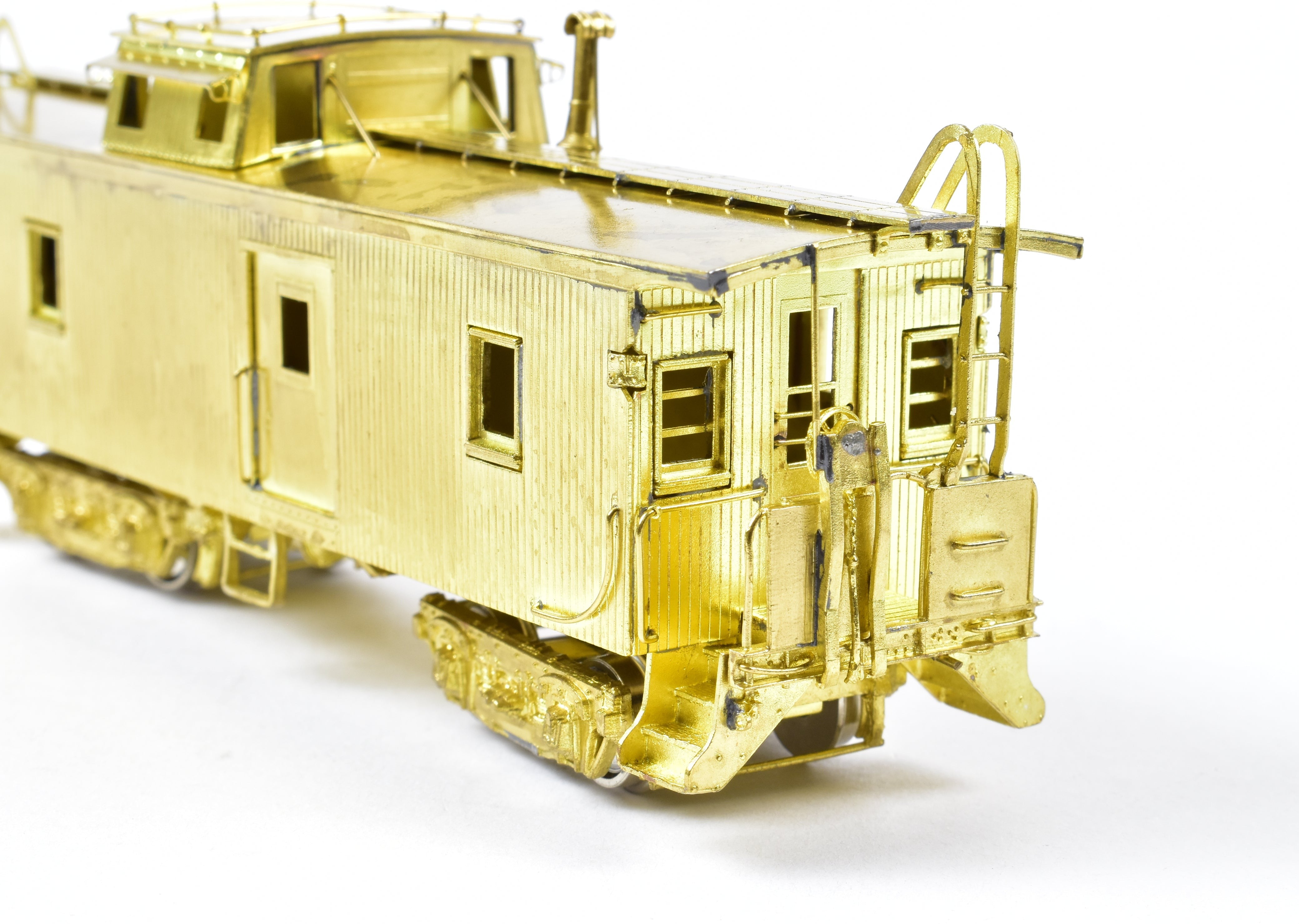 HO Scale Brass Model - OMI (Overland Models, Inc.) Union Pacific (UP) CA - 1 Wood Caboose Side Door with Modern Ends and Wood Beam Trucks for Model Trains