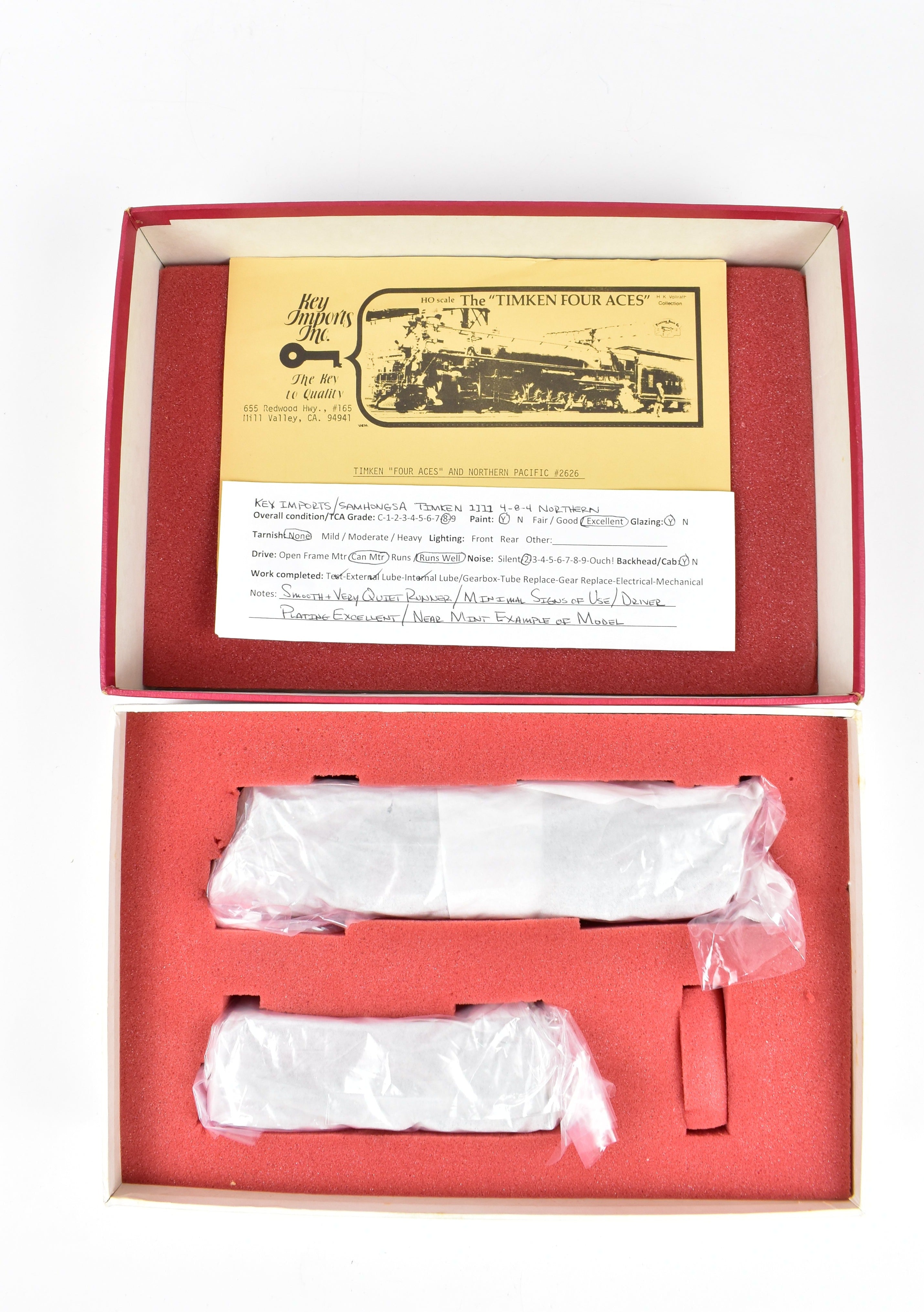 HO Scale Brass Model Train CON Key Imports Timken 4-8-4 No. 1111 Four Aces Professionally Painted