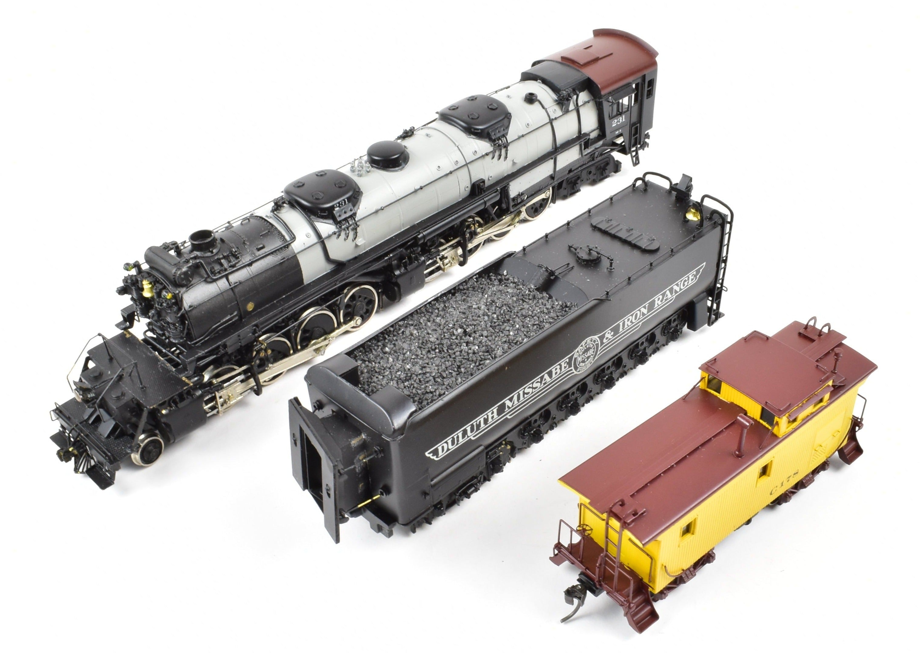 HO Scale Brass Model Train Set by Westside Model Co. - DM&IR Duluth, Missabe, & Iron Range 2-8-8-4 Yellowstone M-4 Locomotive with Caboose C/P
