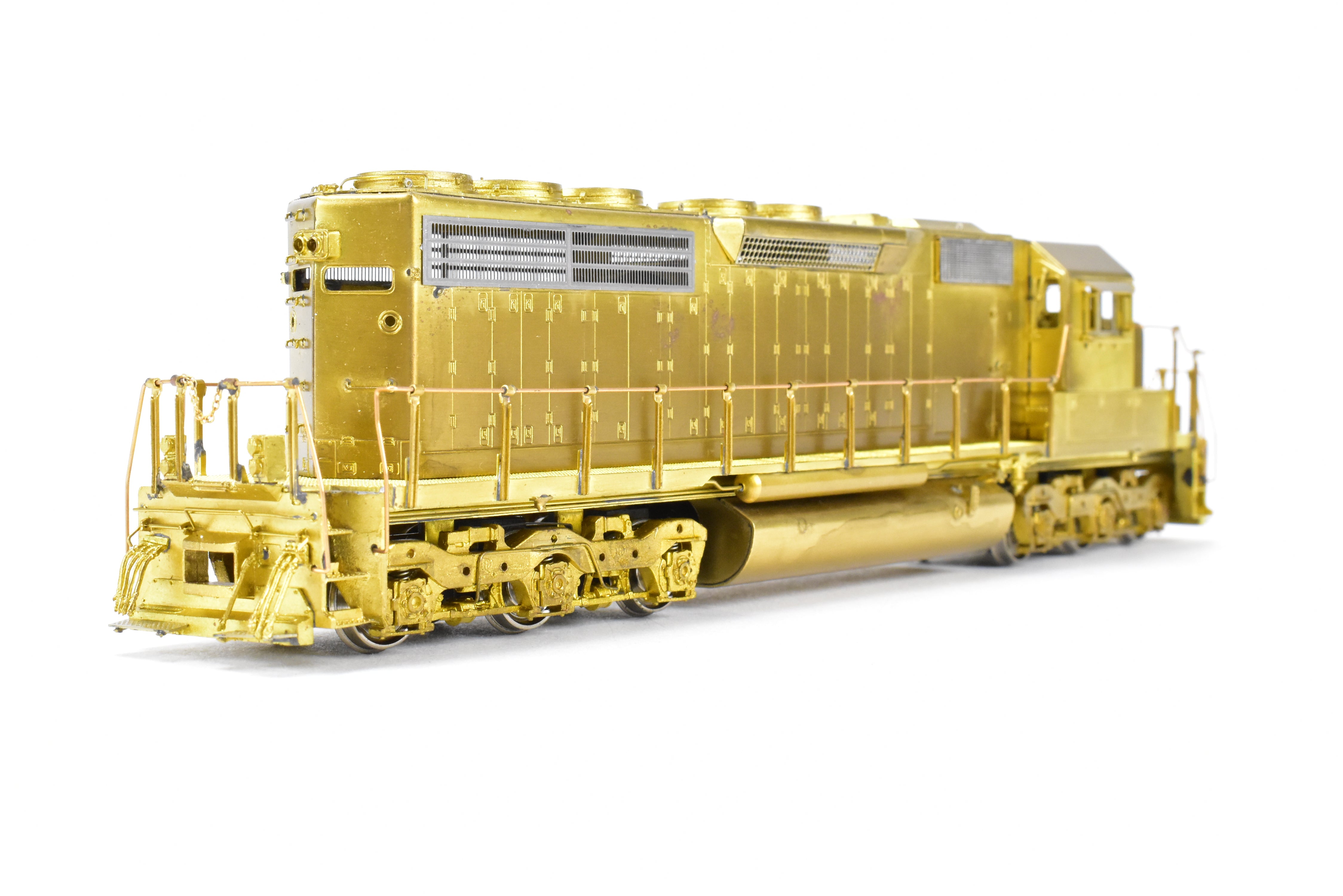HO Scale Brass Model Train Locomotive - Overland Models Inc. EMD SD40 Low Hood with Dynamic Brakes and Low Mounted Brake Cylinders for Various Railroads