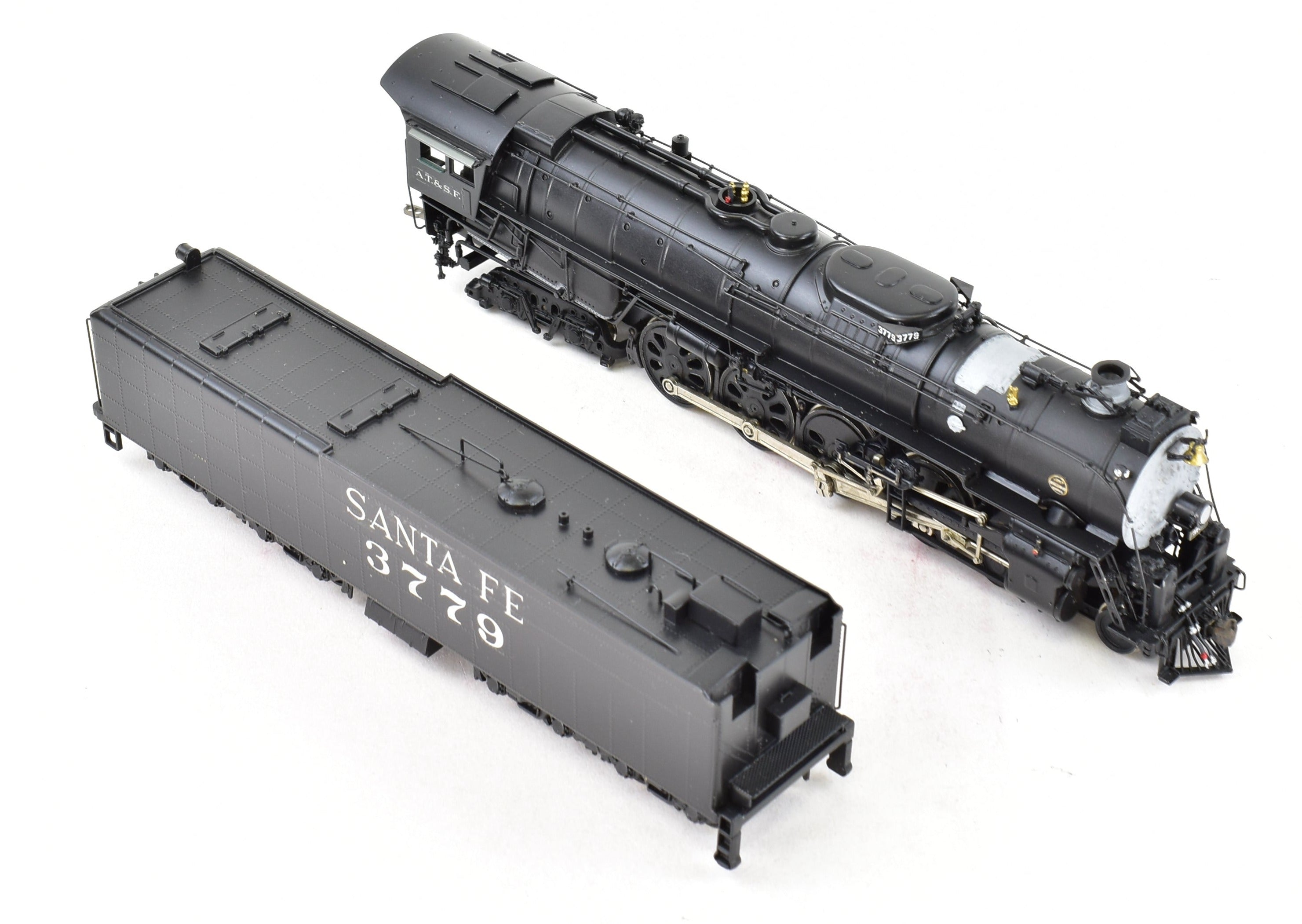 HO Scale Brass PFM - United ATSF - Santa Fe 4-8-4 Northern Steam Locomotive Model from 1981 Hi - Grade Tapered Rods Version with Custom Painting