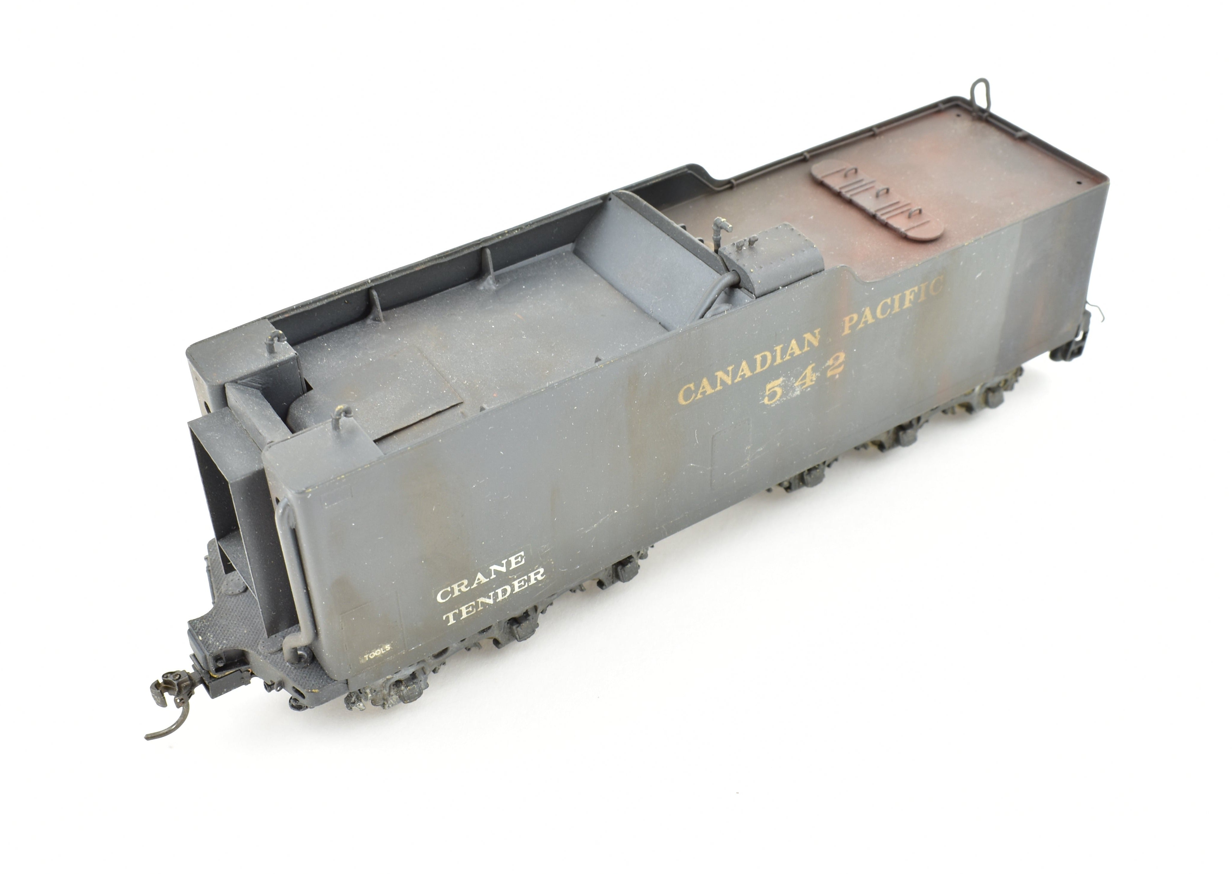 HO Scale Brass CPR Crane Tender by Overland Models, Custom Built & Painted