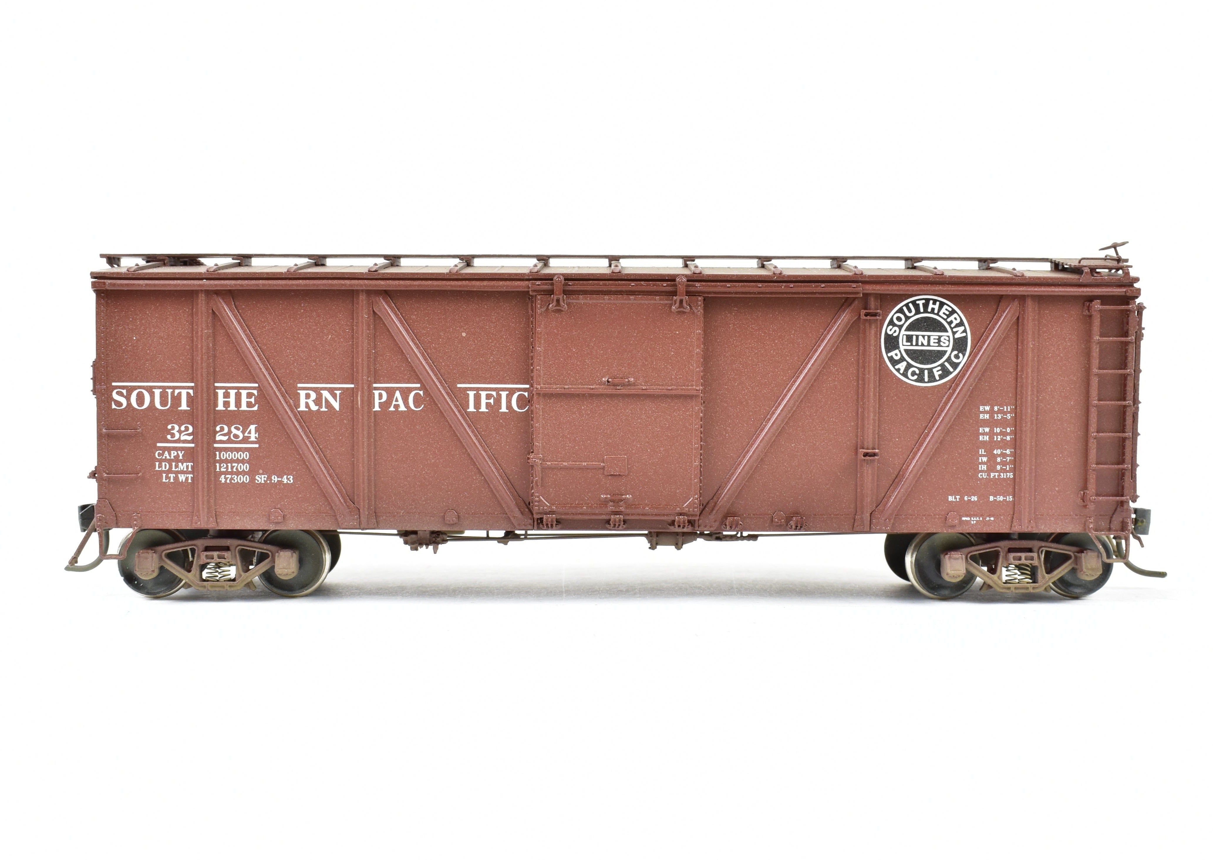 Weathered HO Brass Southern Pacific Class B - 50 - 15 Box Car FP #32284 by Challenger Imports