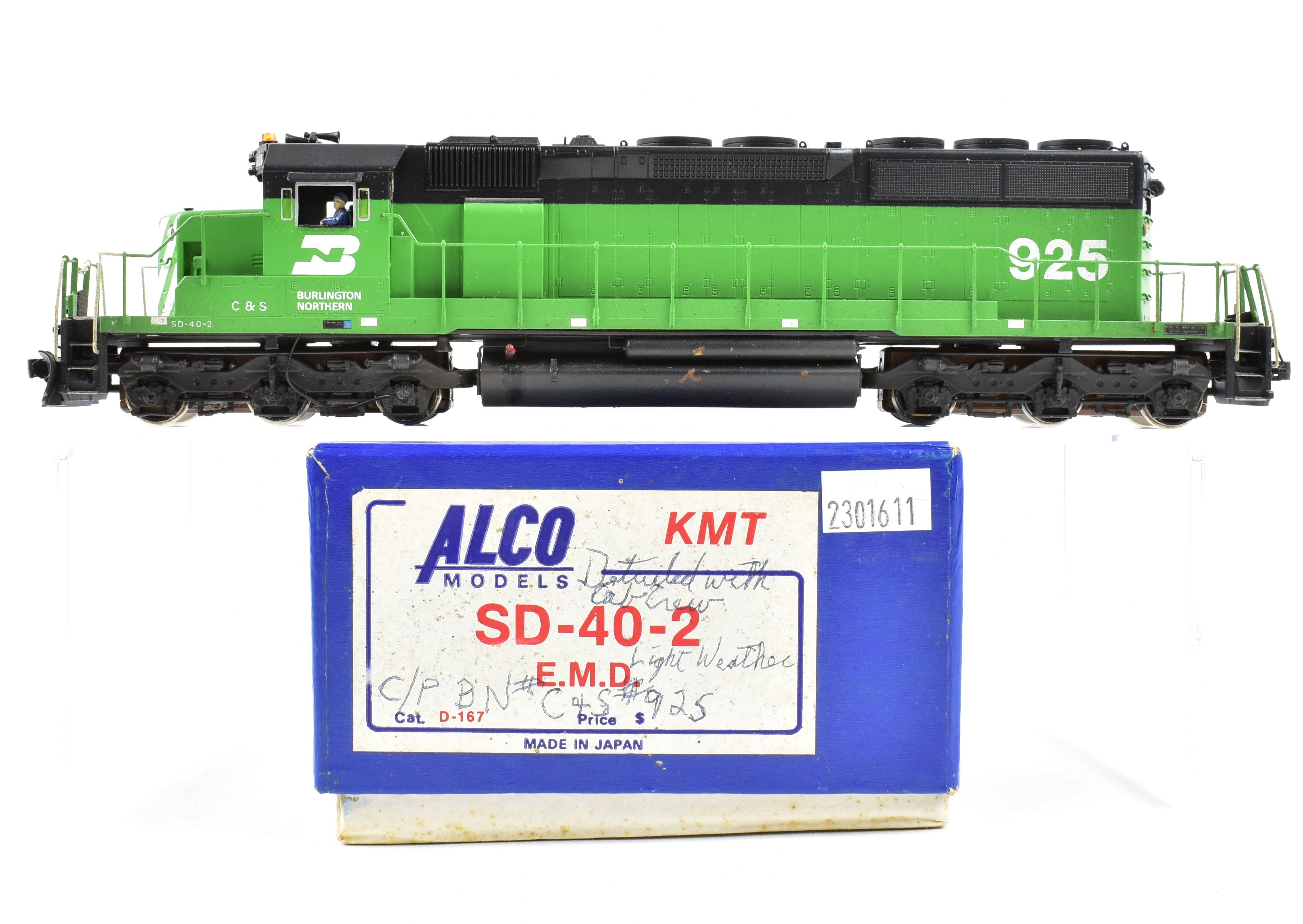 Custom Painted HO Brass Alco Models EMD SD40 - 2 Diesel for BN & C&S