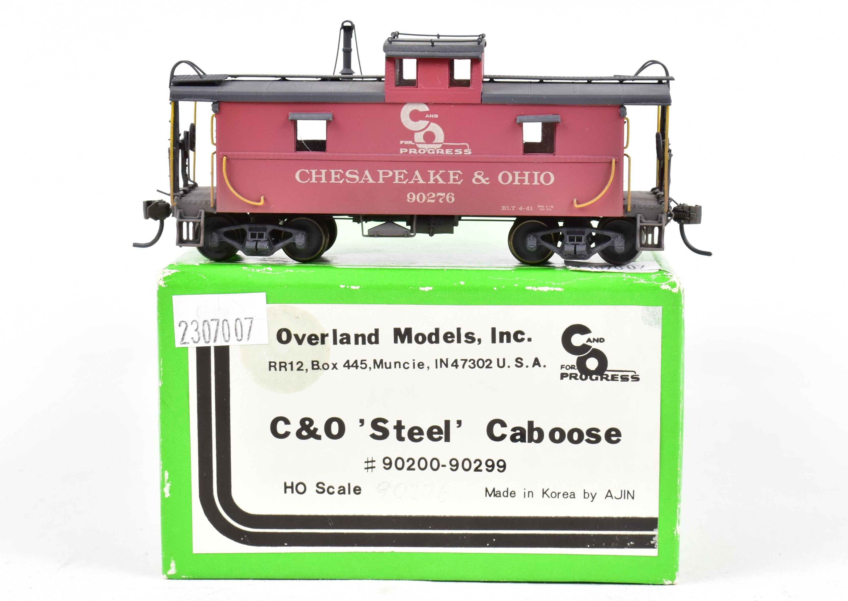 HO Brass OMI C&O Steel Caboose #90276 with Custom Paint & Weathering
