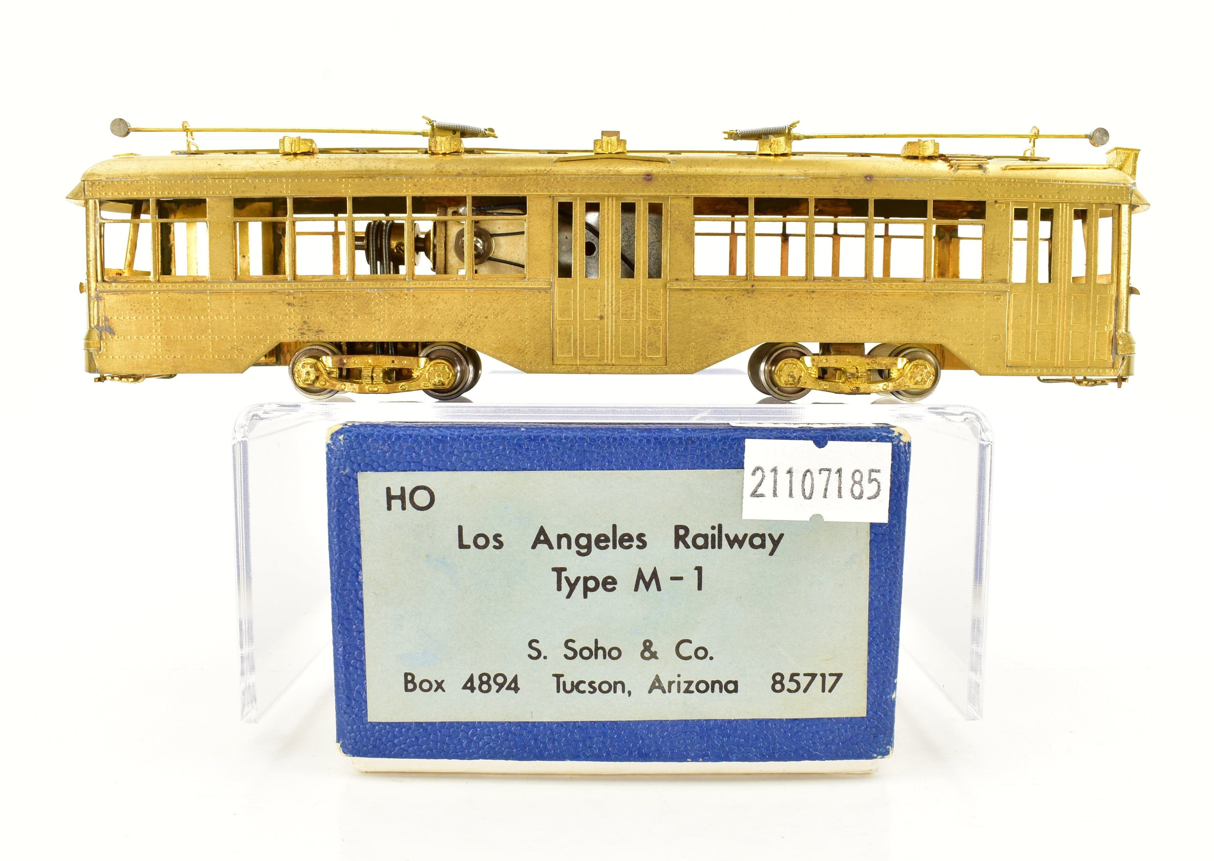 High - Quality HO Scale Brass Los Angeles Railway Type M - 1 Streetcar by S. Soho & Co. LARY