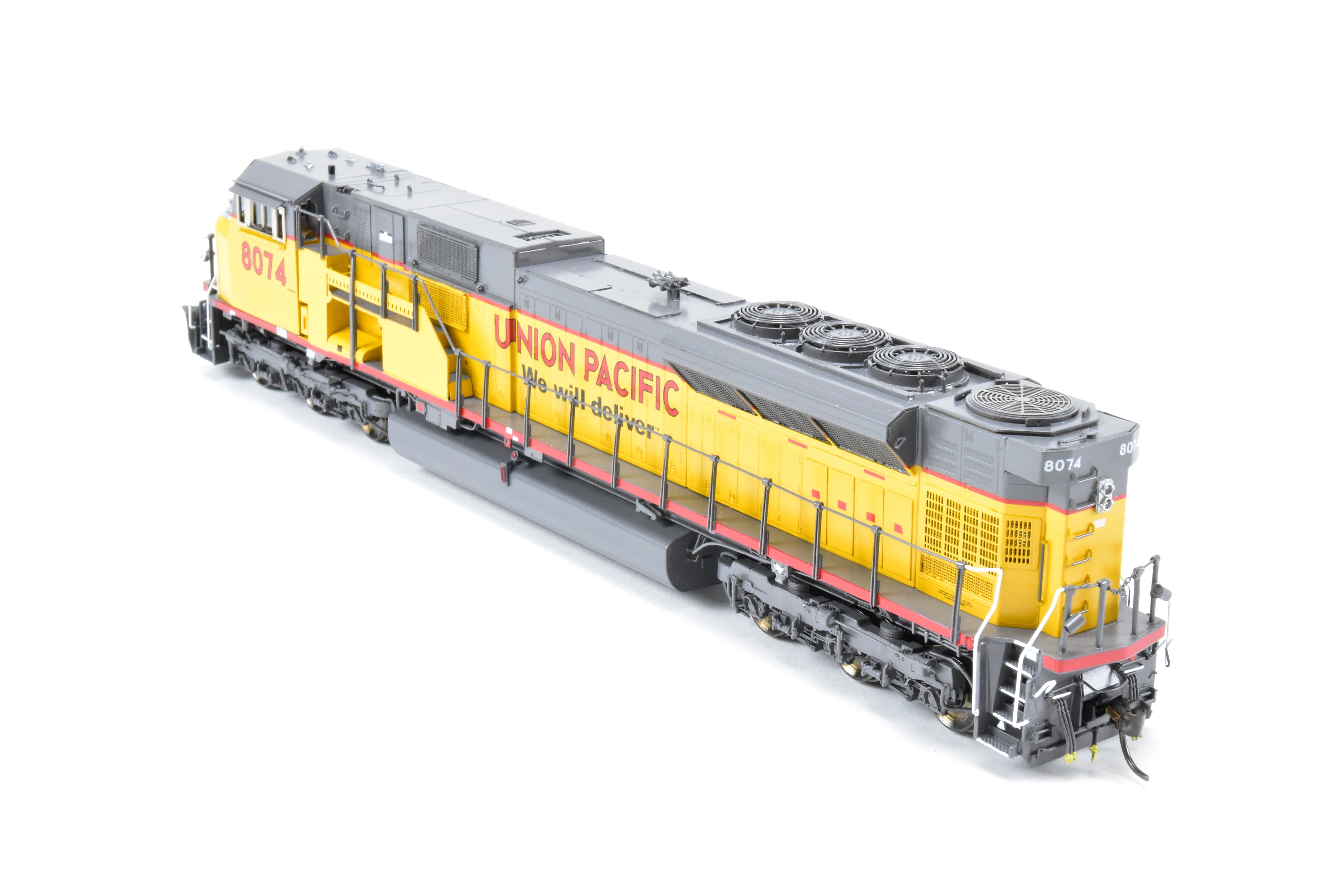 HO Scale Brass Union Pacific EMD SD90/43M Model Train with 'We Will Deliver' Slogan, FP #8074 by Overland Models, Inc.