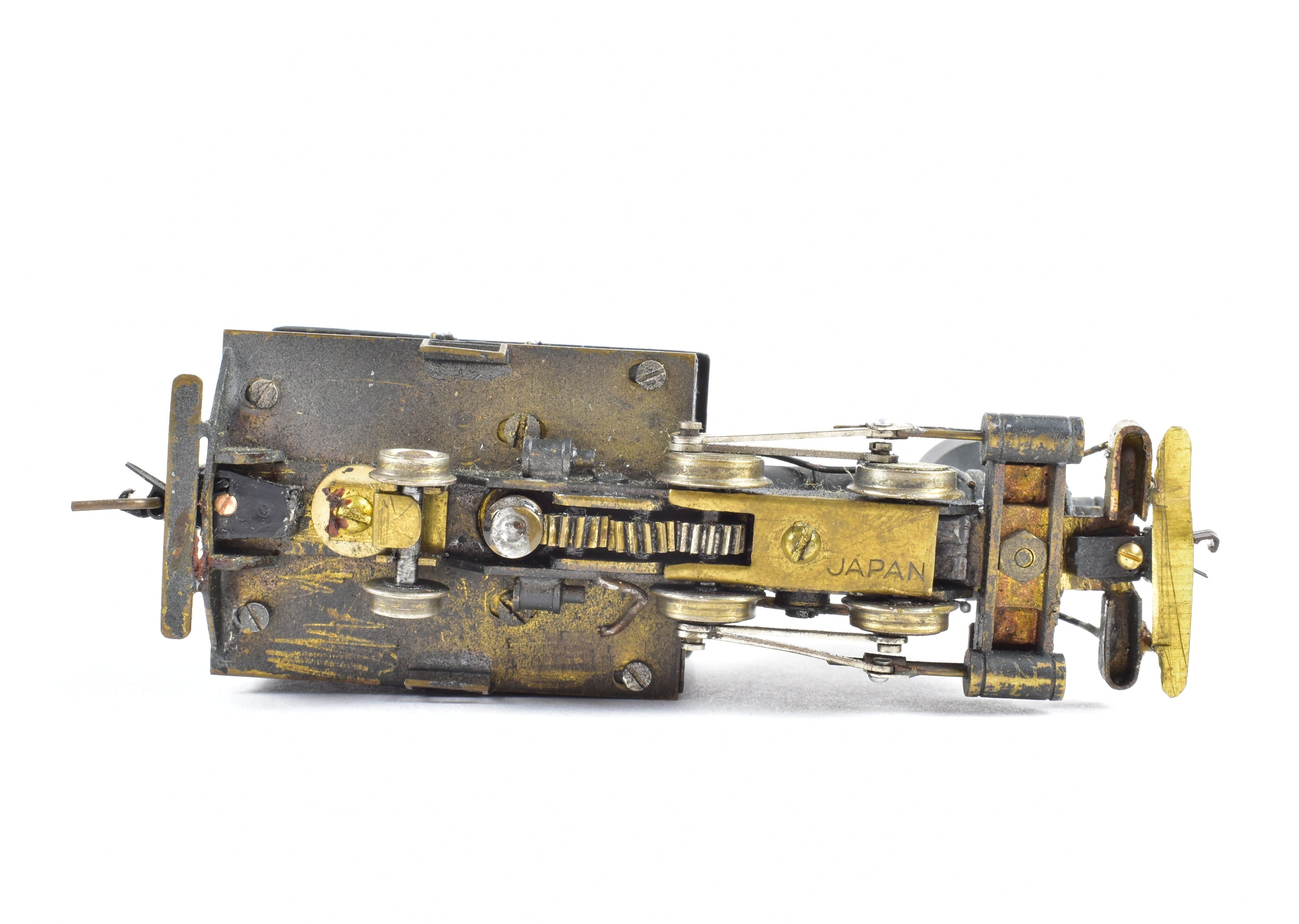 HOn3 Scale Brass Westside Model Co. Custom Painted Baldwin 0 - 4 - 2T Logging Locomotive Model with Various Road Features, Sold As - Is