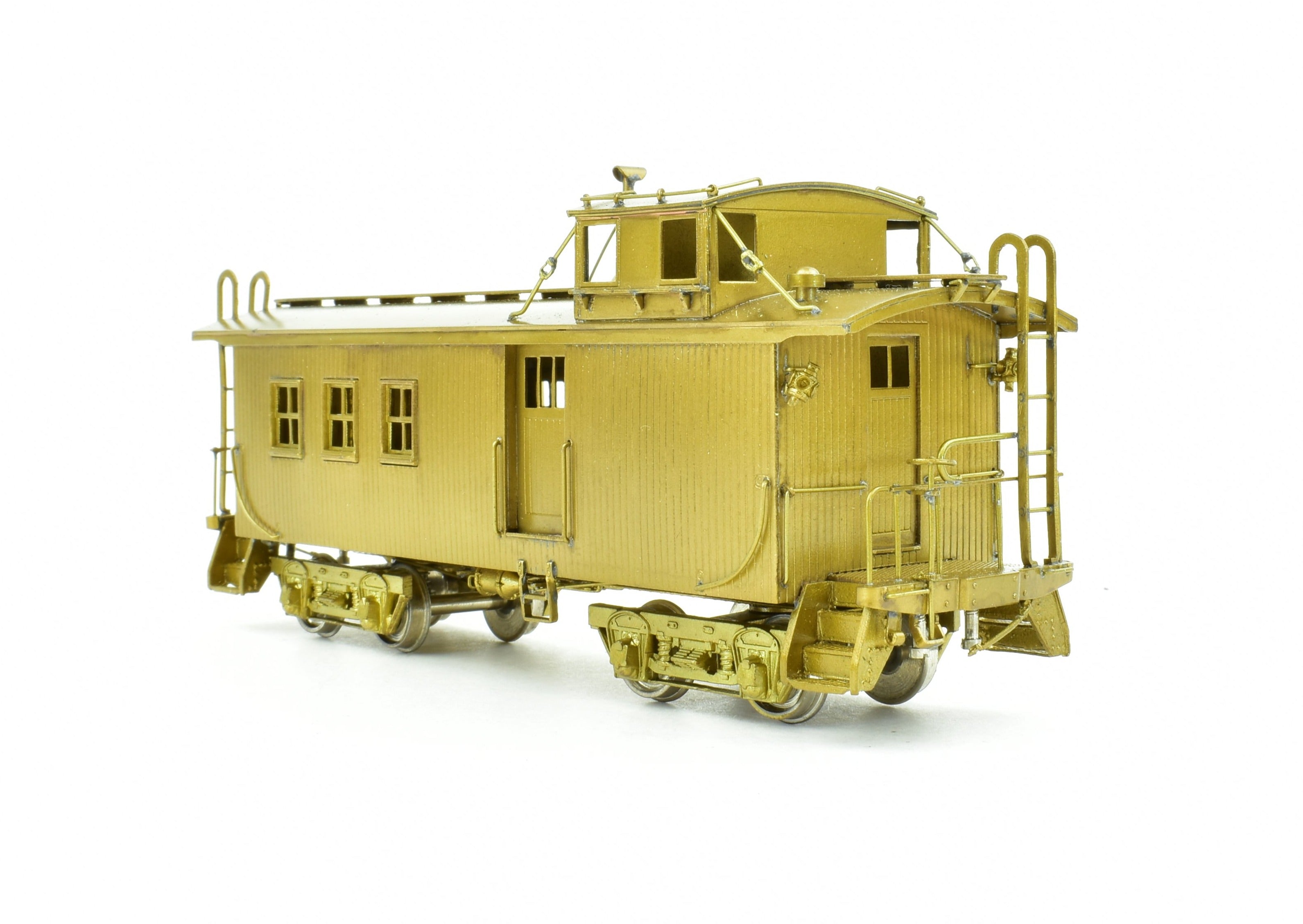 HO Scale Brass Model Railroad CON Oriental Limited CB&Q - CB&Q NE-1 28-Foot Side Door Wood Caboose