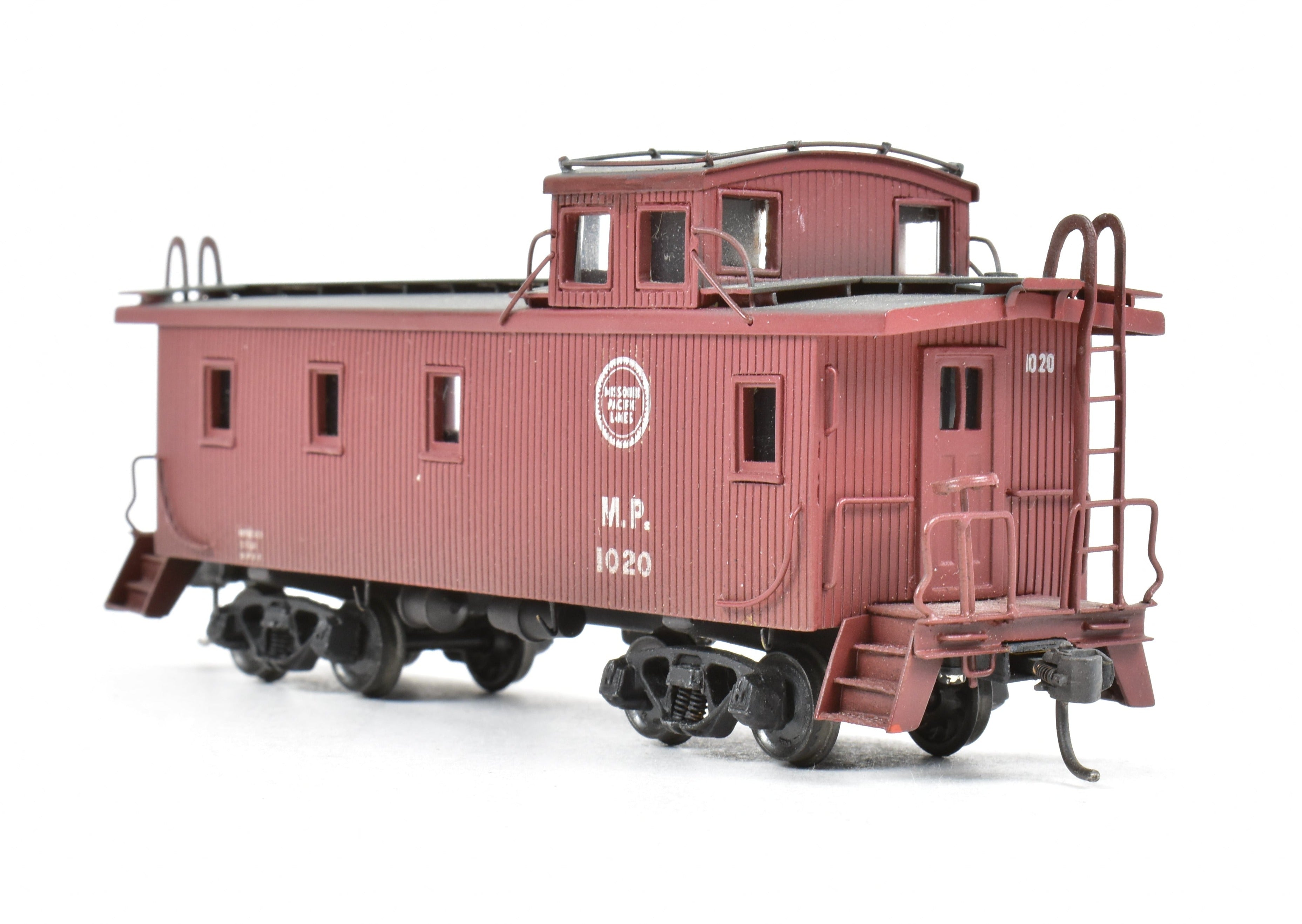 Hallmark Models HO Brass Missouri Pacific Wood Sheathed Caboose No. 1020, Painted