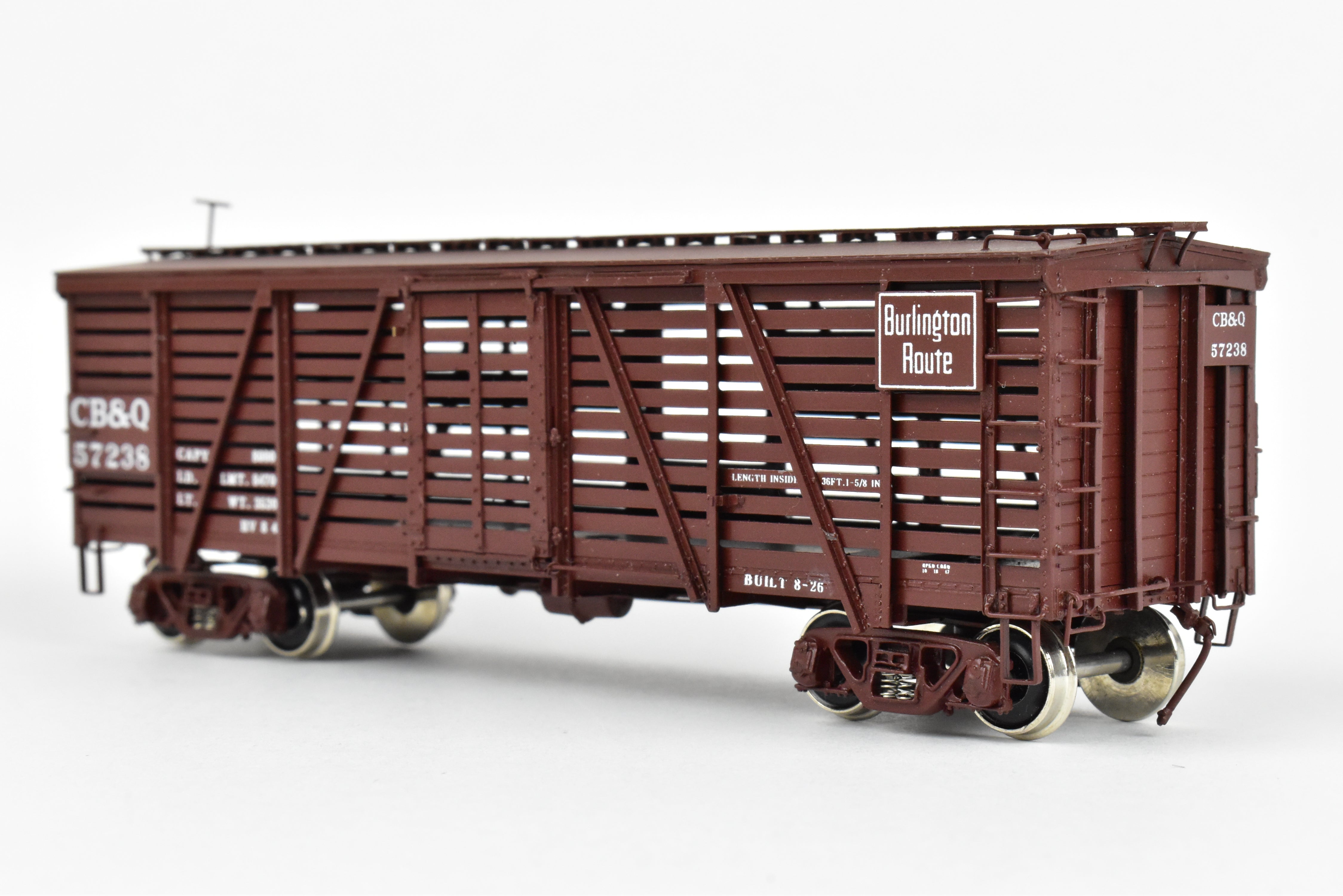 HO Brass CIL Challenger Imports CB&Q Burlington Route SM - 16 36' Stock Car #57238