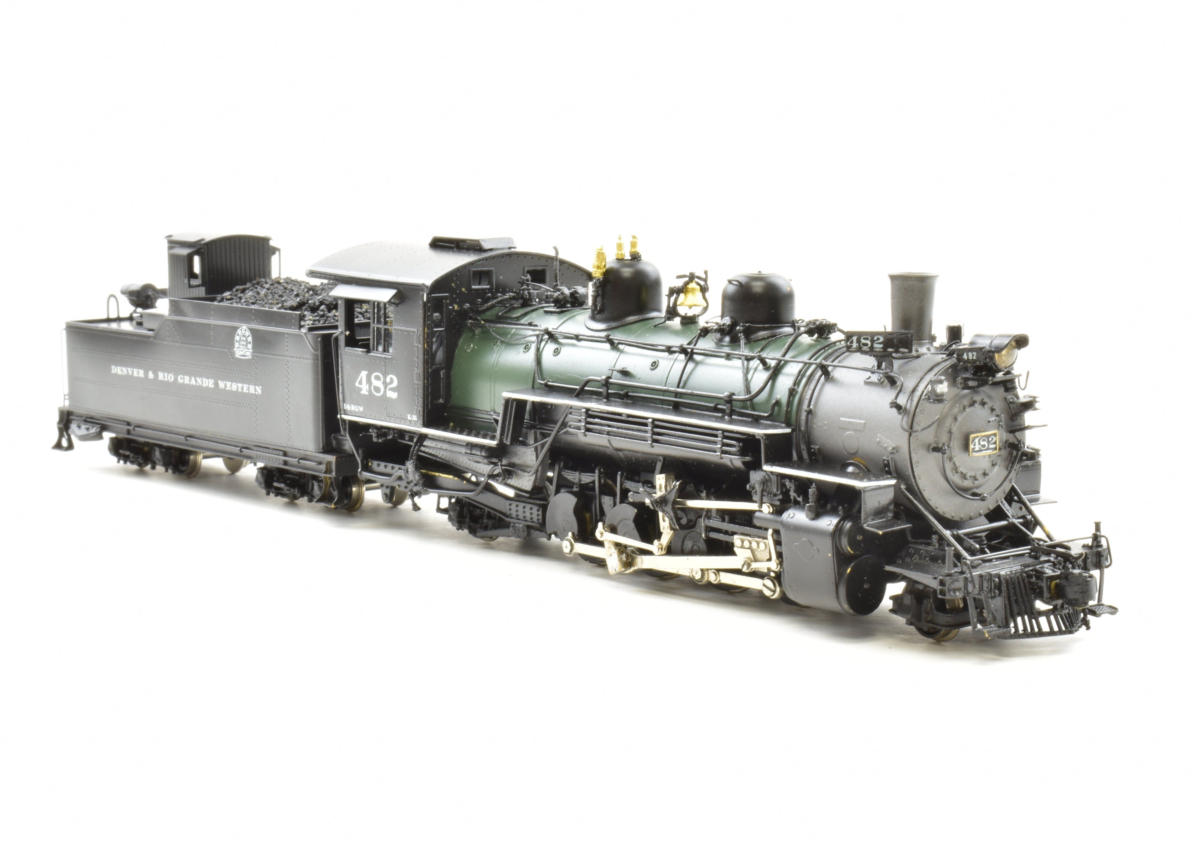HOn3 Brass PFM Fujiyama - D&RGW Denver & Rio Grande Western K - 36 2 - 8 - 2 Pro Paint Locomotive #482