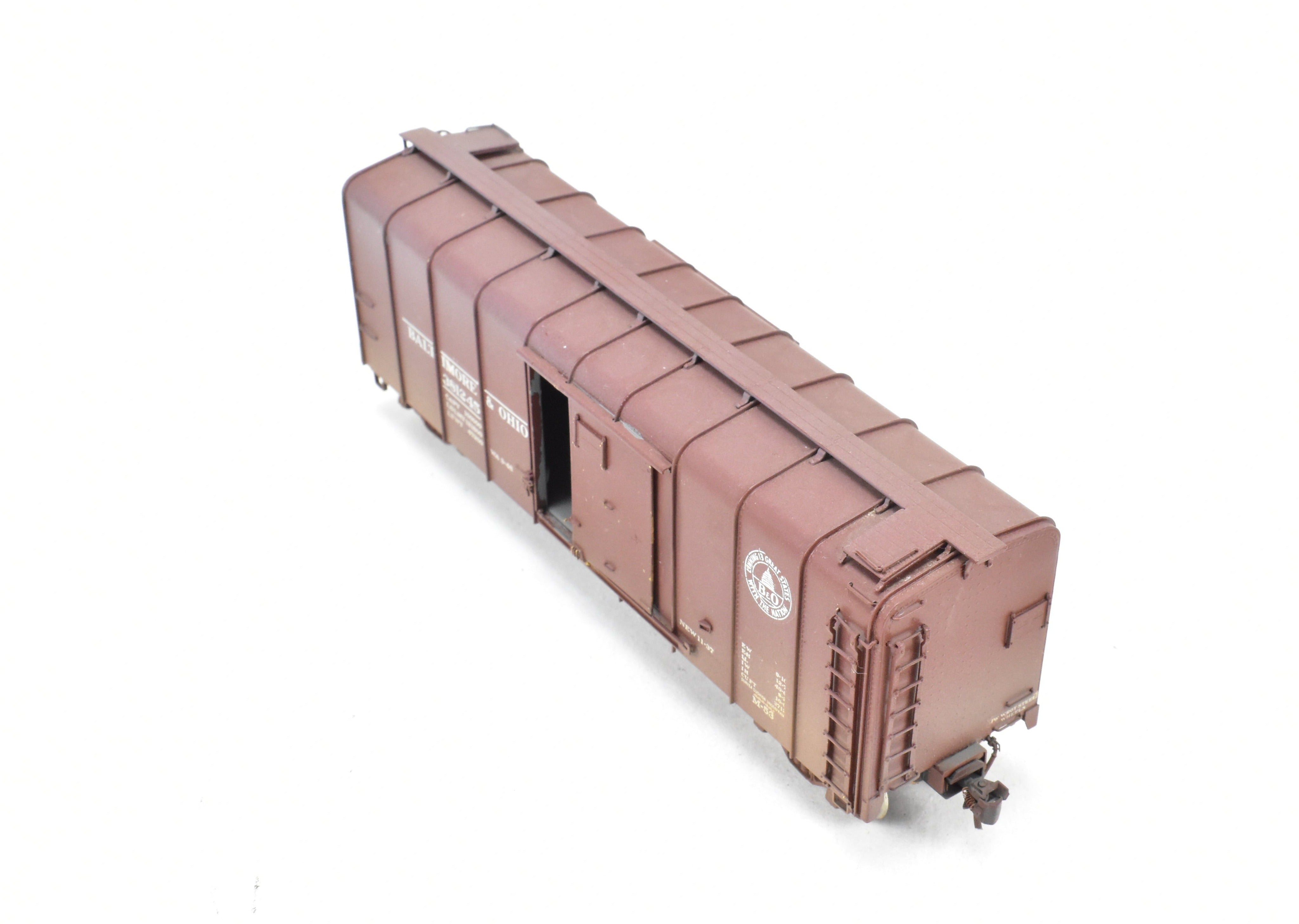 HO Brass OMI B&O M-53 Weathered Wagon Top Boxcar by Overland Models