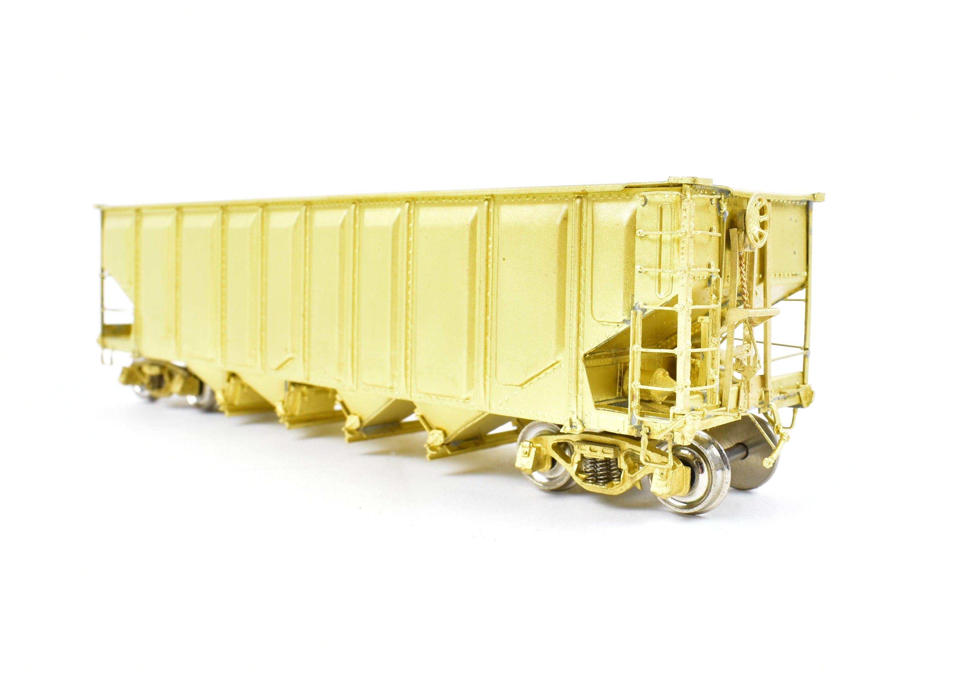 HO Scale Brass Quad Hopper Model by Overland Models, Inc. - Chicago & North Western C&NW #60001 - 60999 Winnona Rebuild with Pressed Sides for Model Train Enthusiasts