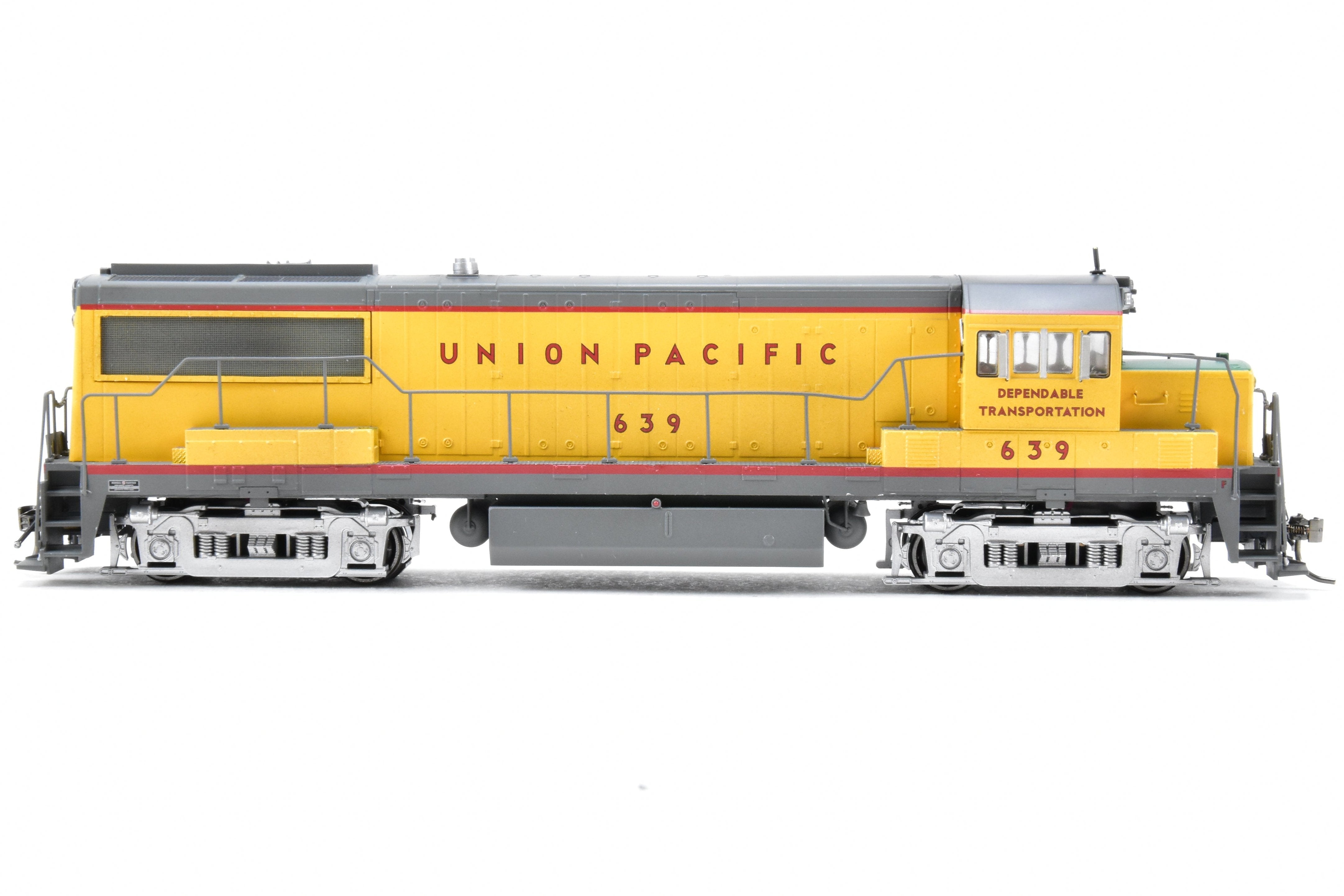 HO Scale Con Bowser Executive Series Union Pacific GE U25B Locomotive Model with ESU DCC & Sound Function, Featuring FP No. 639 and Weathered Appearance