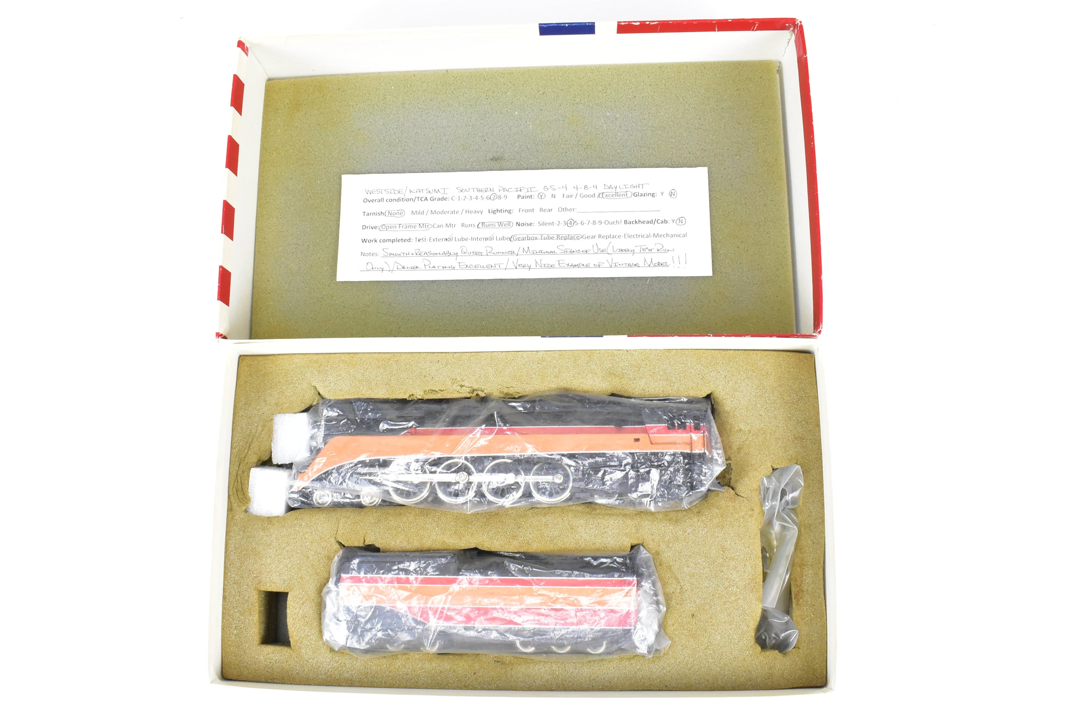 High - Quality HO Scale Brass Westside Model Co. Southern Pacific Class GS - 4 4 - 8 - 4 Factory - Painted Vintage Train Model