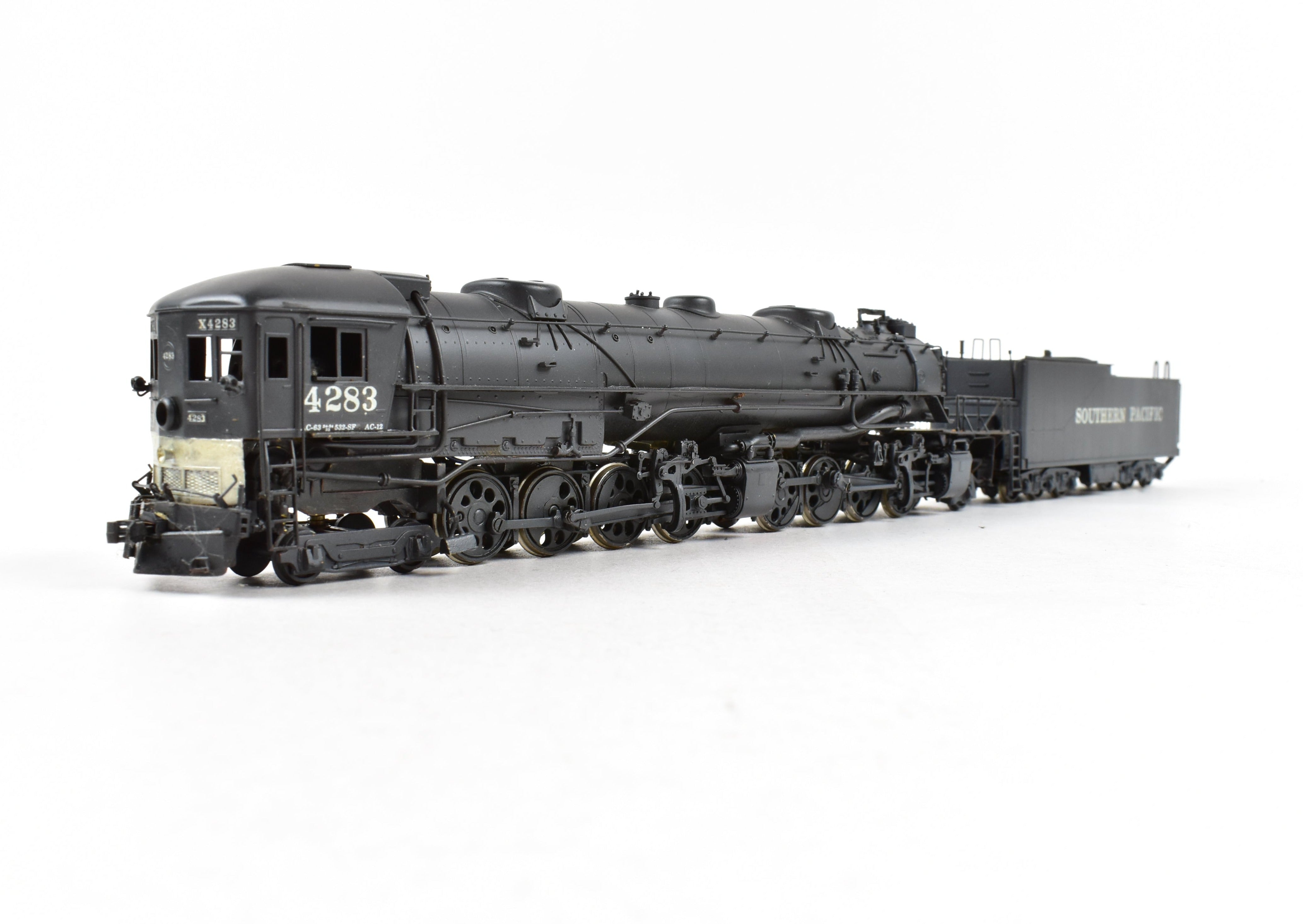 HO Scale Brass Balboa Southern Pacific AC - 12 4 - 8 - 8 - 2 Cab Forward #4283 Weathered Model