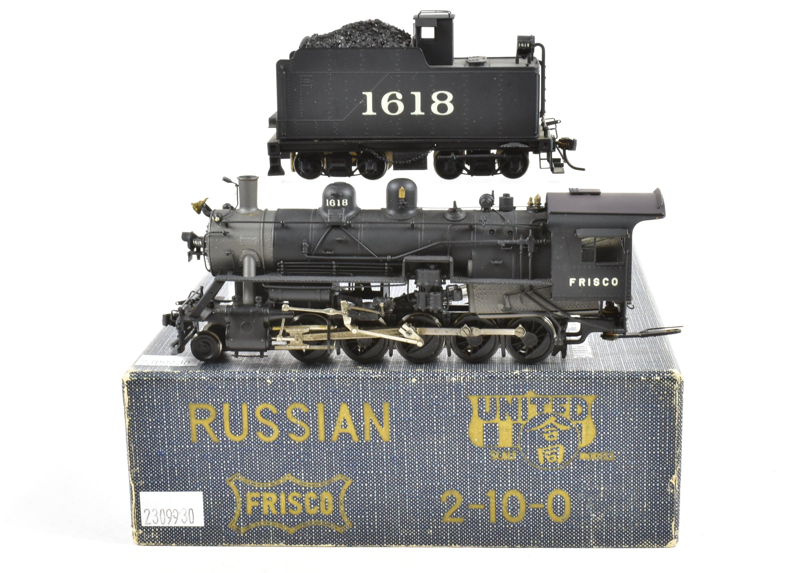 HO Scale Brass PFM - United SLSF - Frisco 2-10-0 Decapod Custom Painted Model Train #1618