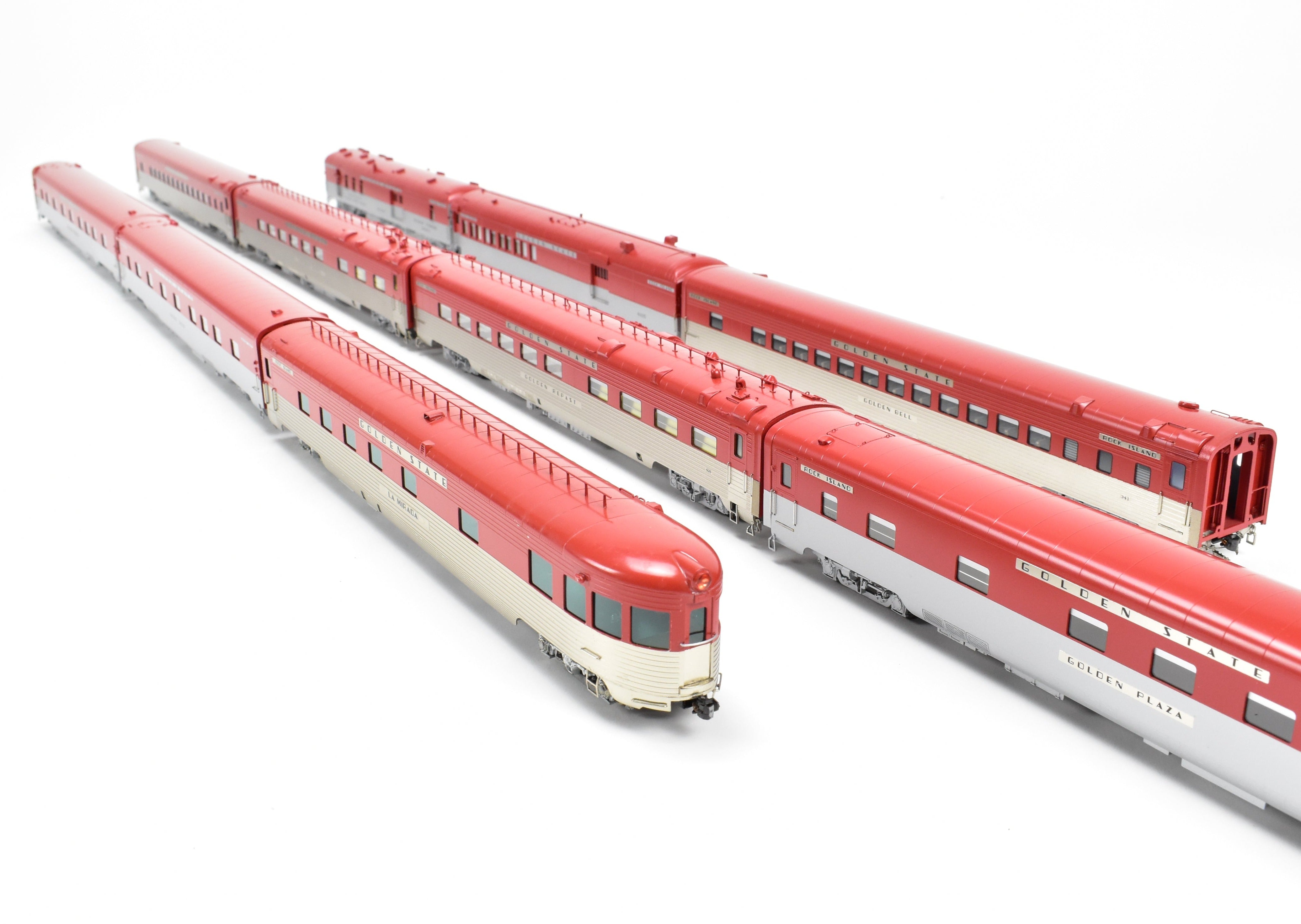HO Scale Brass Challenger Imports CRI&P/SP 10-Car Passenger Train Set Factory Painted - Incomplete, Rock Island and Southern Pacific Golden State Edition