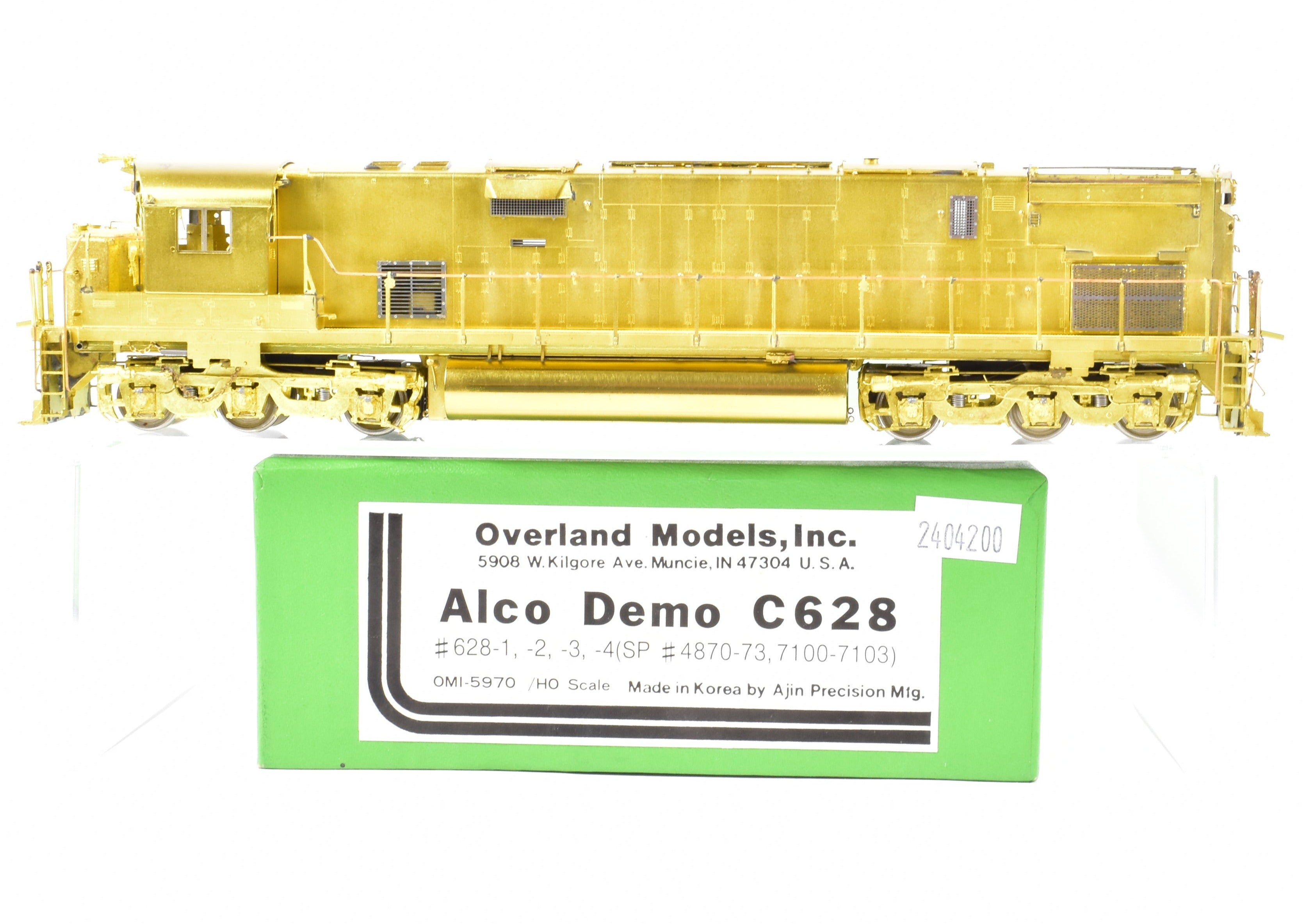 HO Scale Brass Alco C628 Demonstrator Model by Overland Models, Inc for Various Railroads, Later Used by Southern Pacific