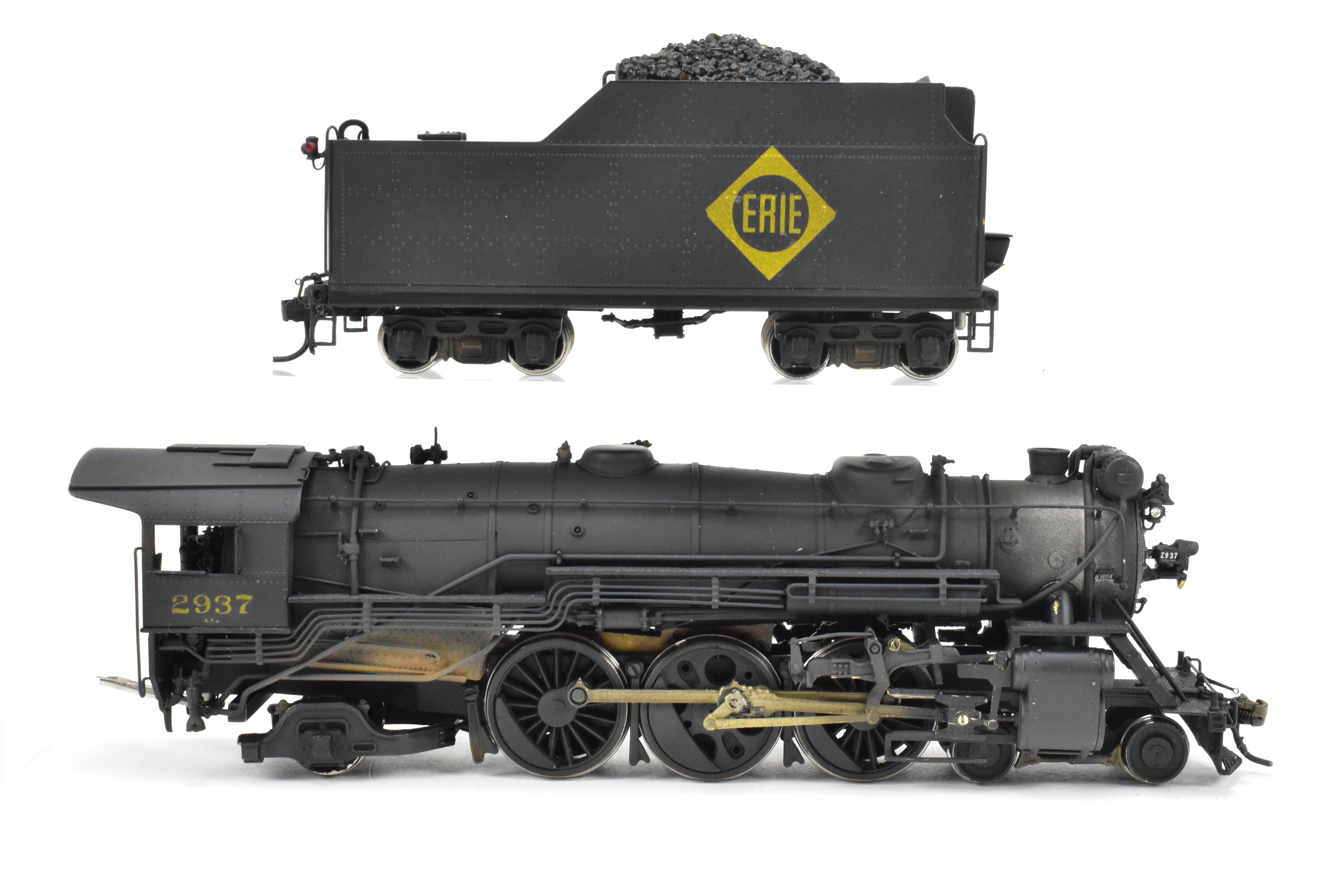 1941 Era HO Brass Key Imports Erie Railroad K - 5a 4 - 6 - 2 Pacific C/P #2937 Model