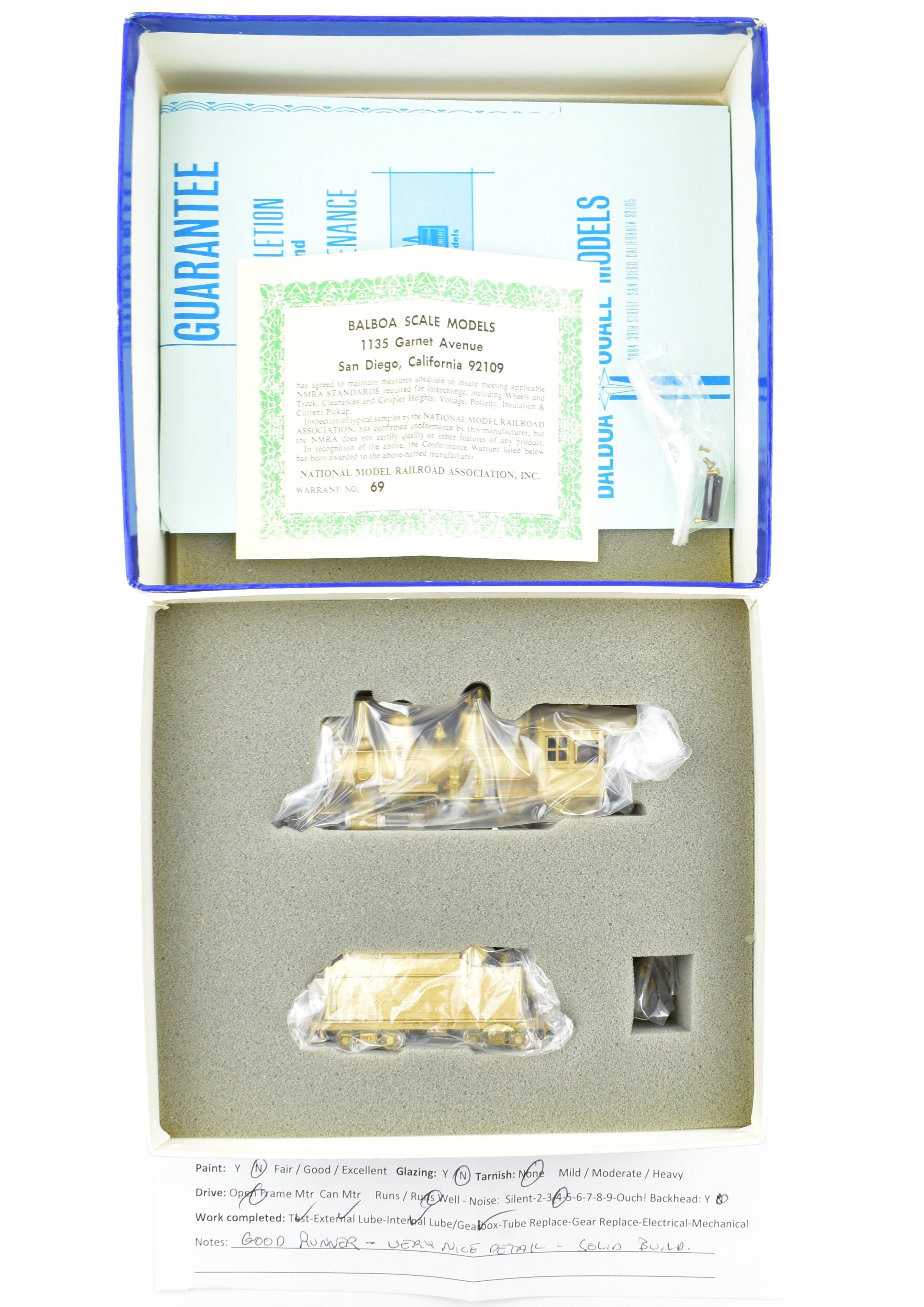 HOn3 Scale Brass Model Train - Balboa Denver & Rio Grande Western C-19 2-8-0 Locomotive #340