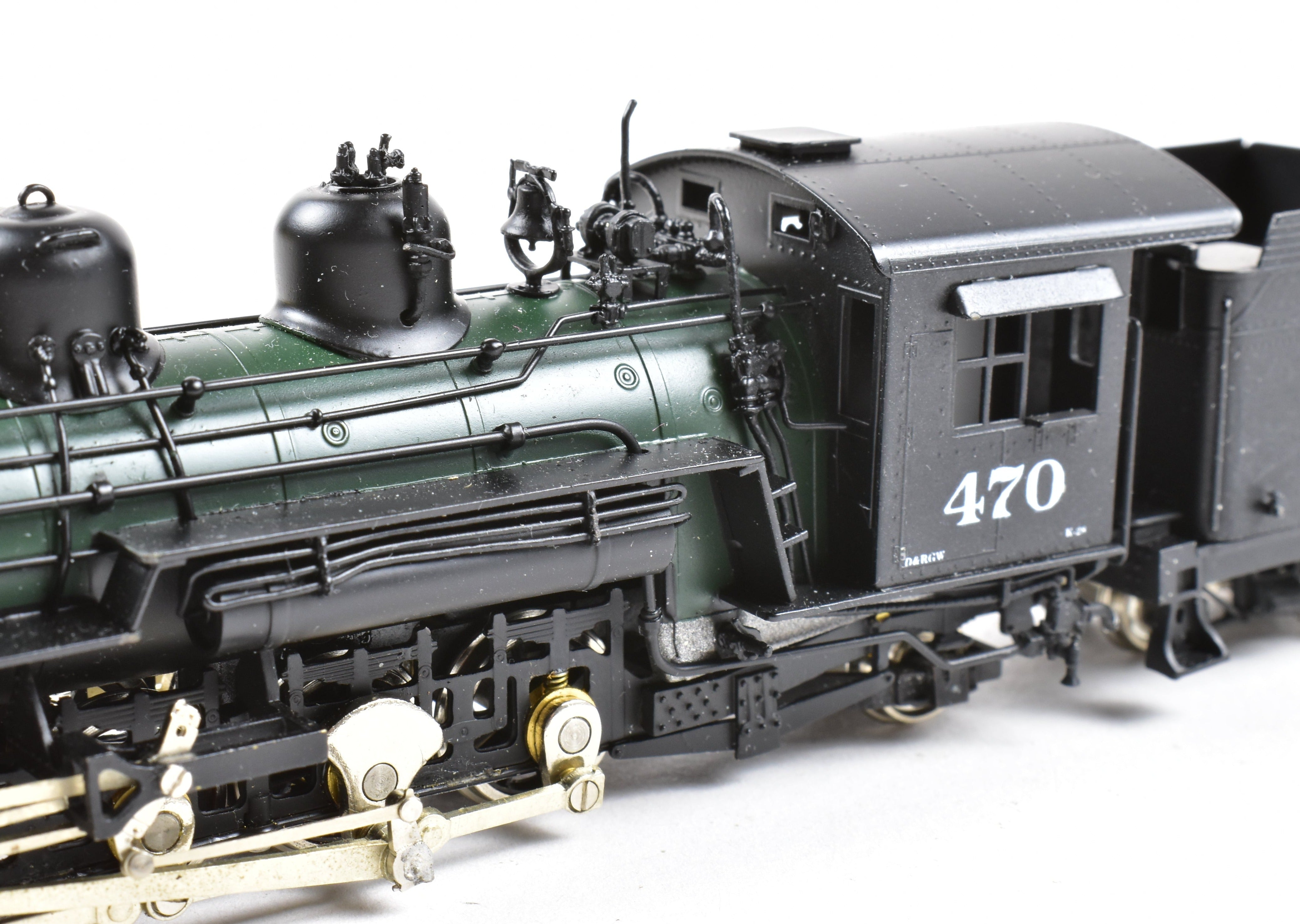 HOn3 Scale Brass Model Train - Sunset Models D&RGW (Denver & Rio Grande Western) K - 28 2 - 8 - 2 Steam Locomotive, Factory Painted No. 470