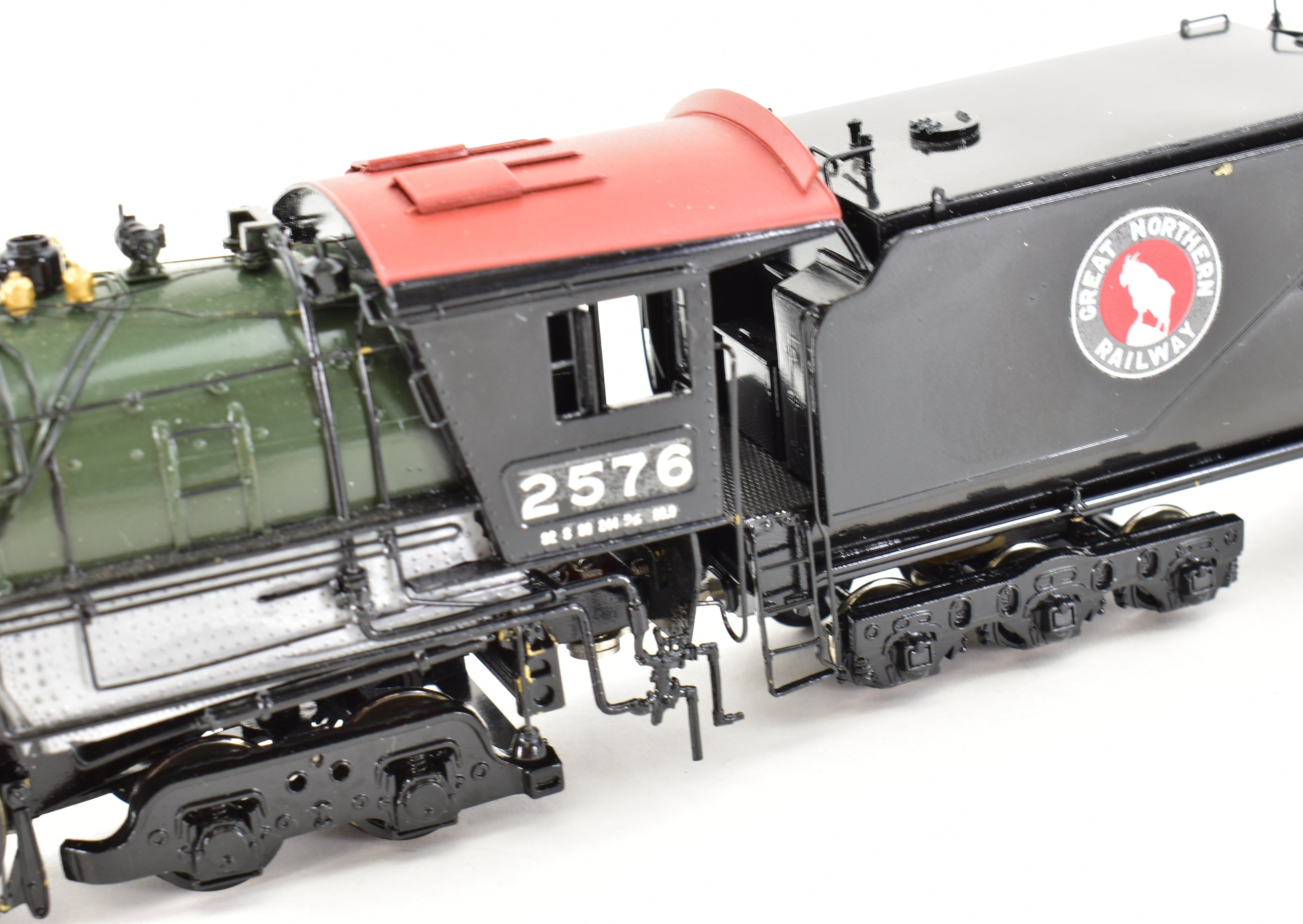 HO Scale Brass Model Train - Great Northern S-2 4-8-4 Professionally Painted in Glacier Park Scheme by Westside Model Co. GN