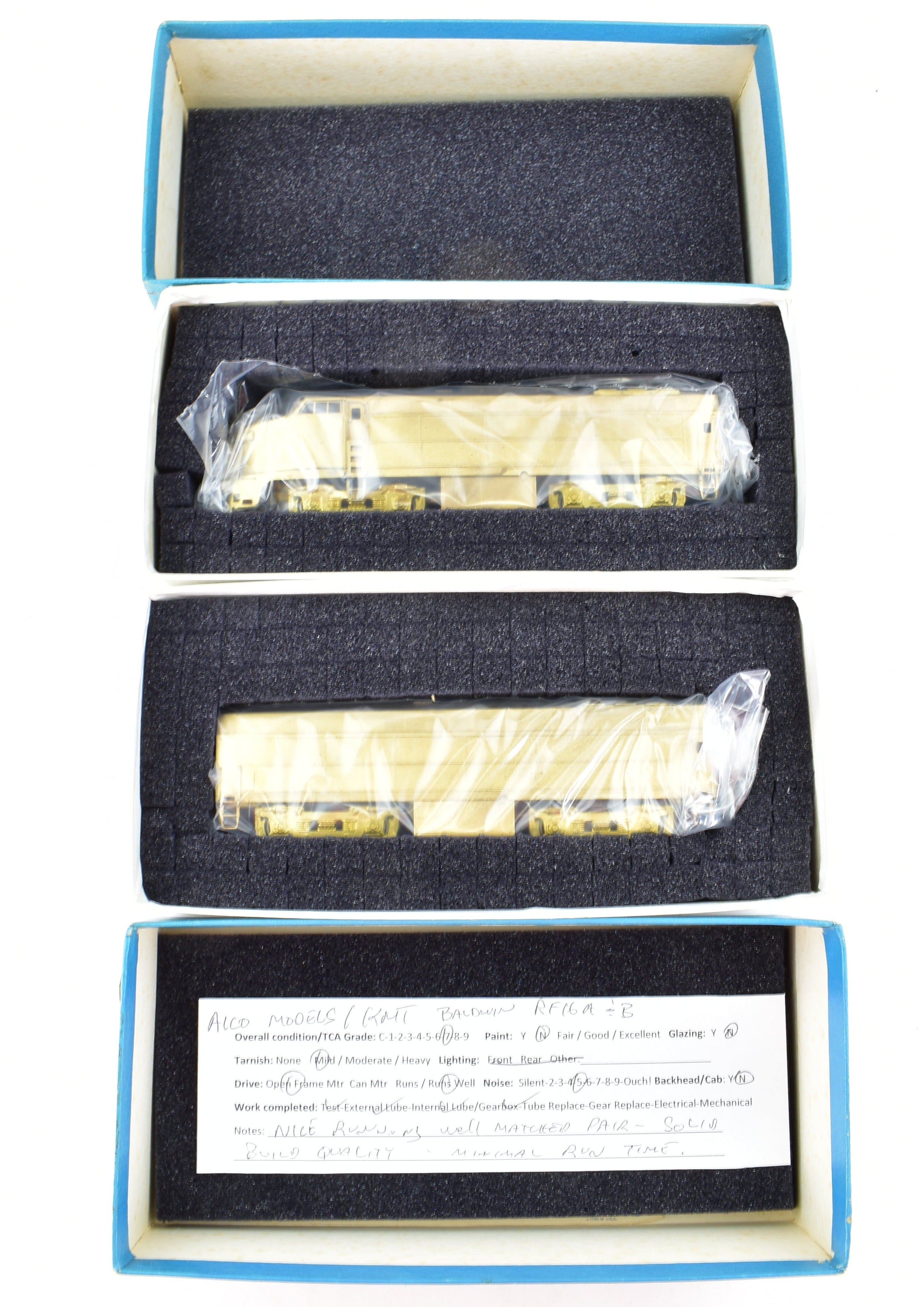 HO Scale Brass ALCO Baldwin RF-16A & RF-16B 2-Unit Powered Diesel Models