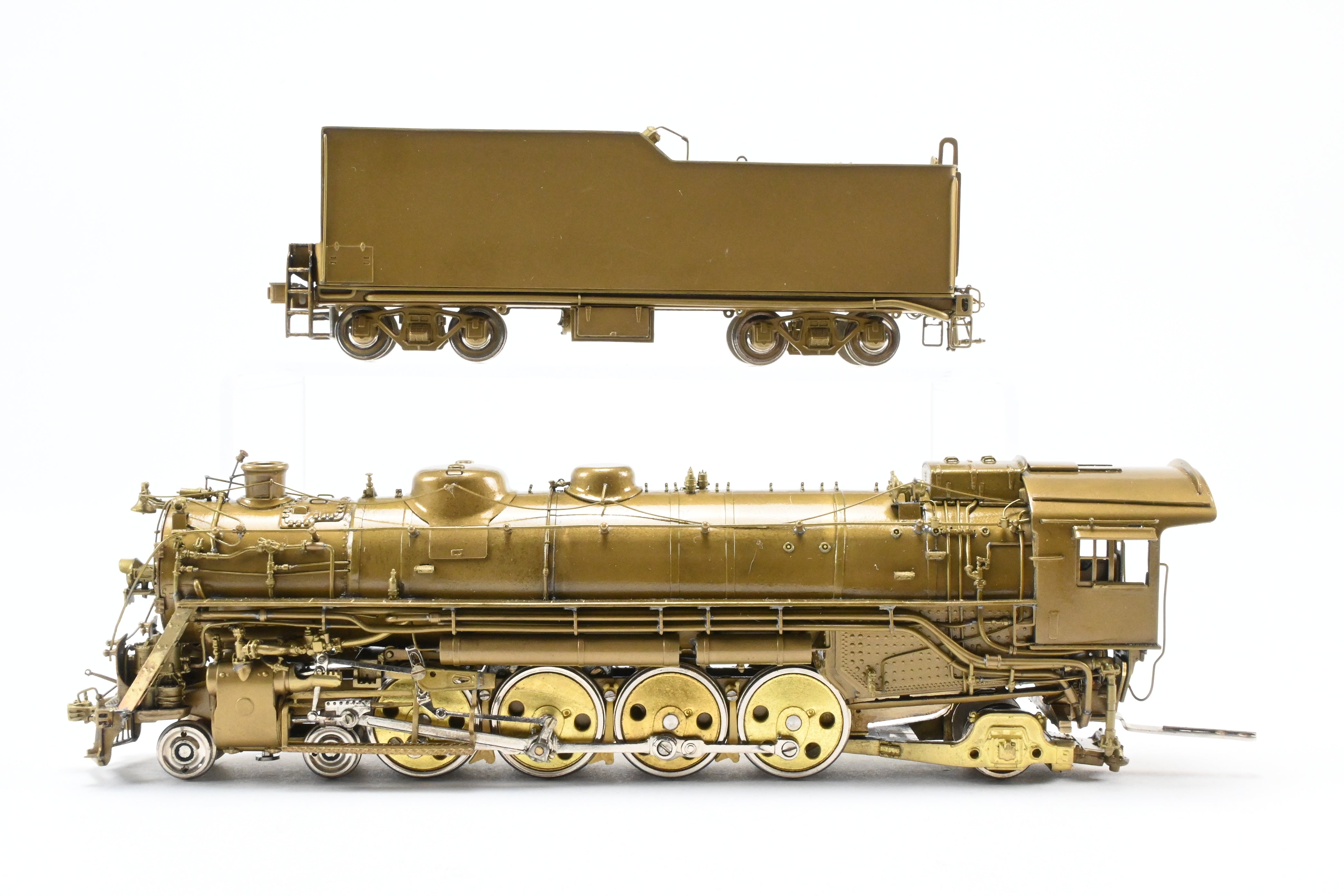 HO Scale Brass Model Train - Overland Models SLSF - Frisco 4300 4-8-2 Mountain Locomotive with Sagami Replacement Can Motor